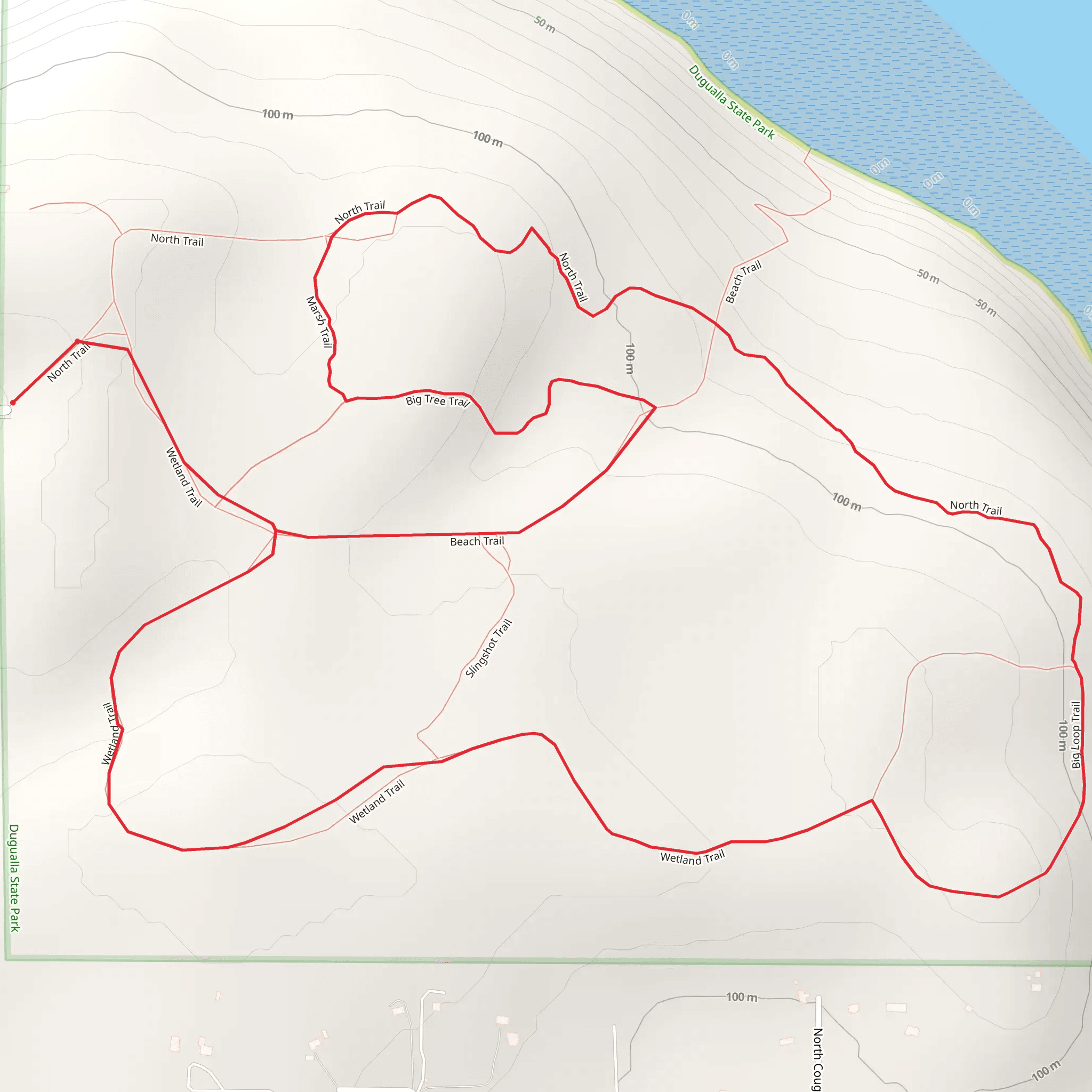 North Trail and Big Loop Trail mobile static map