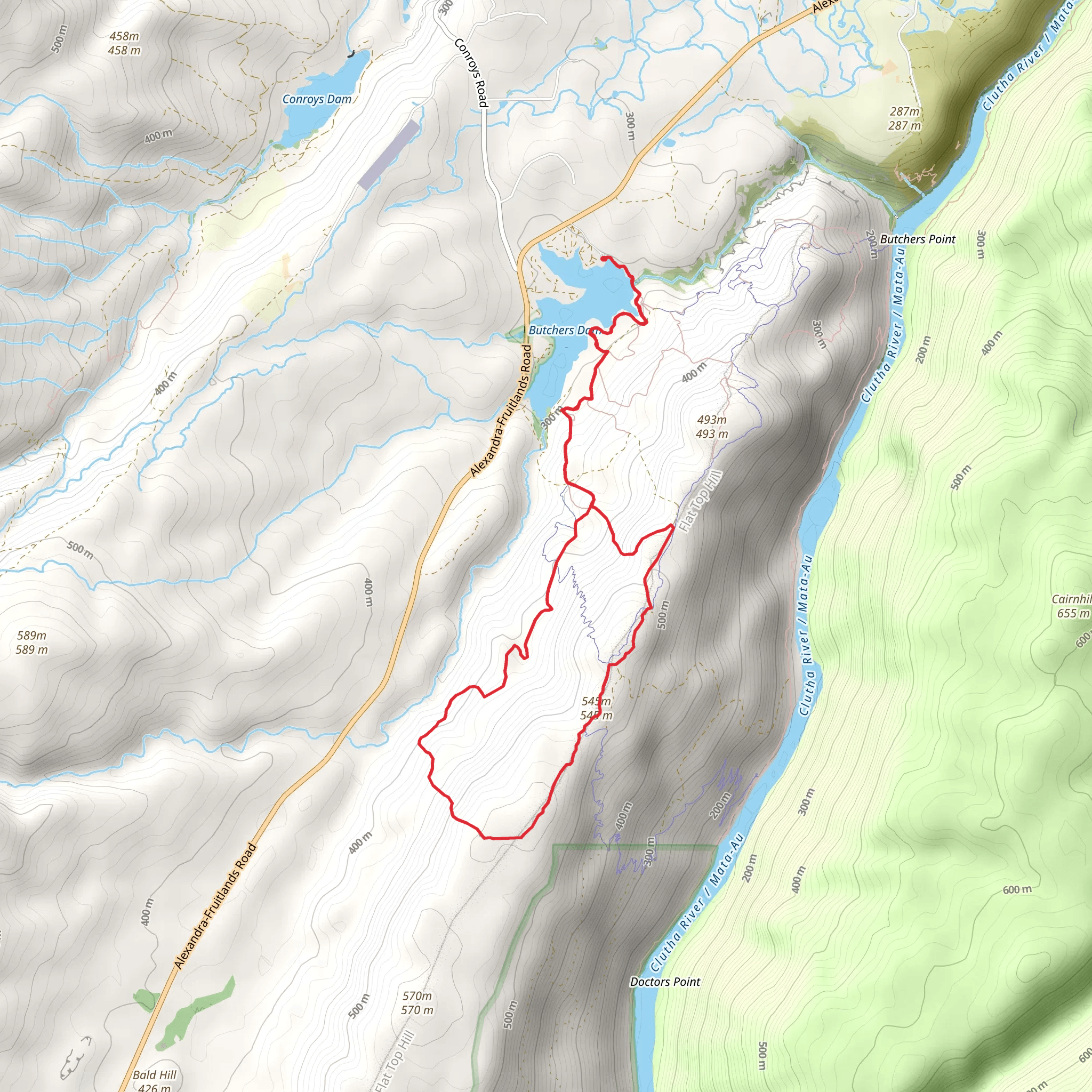 Flat Top Hill Track mobile static map