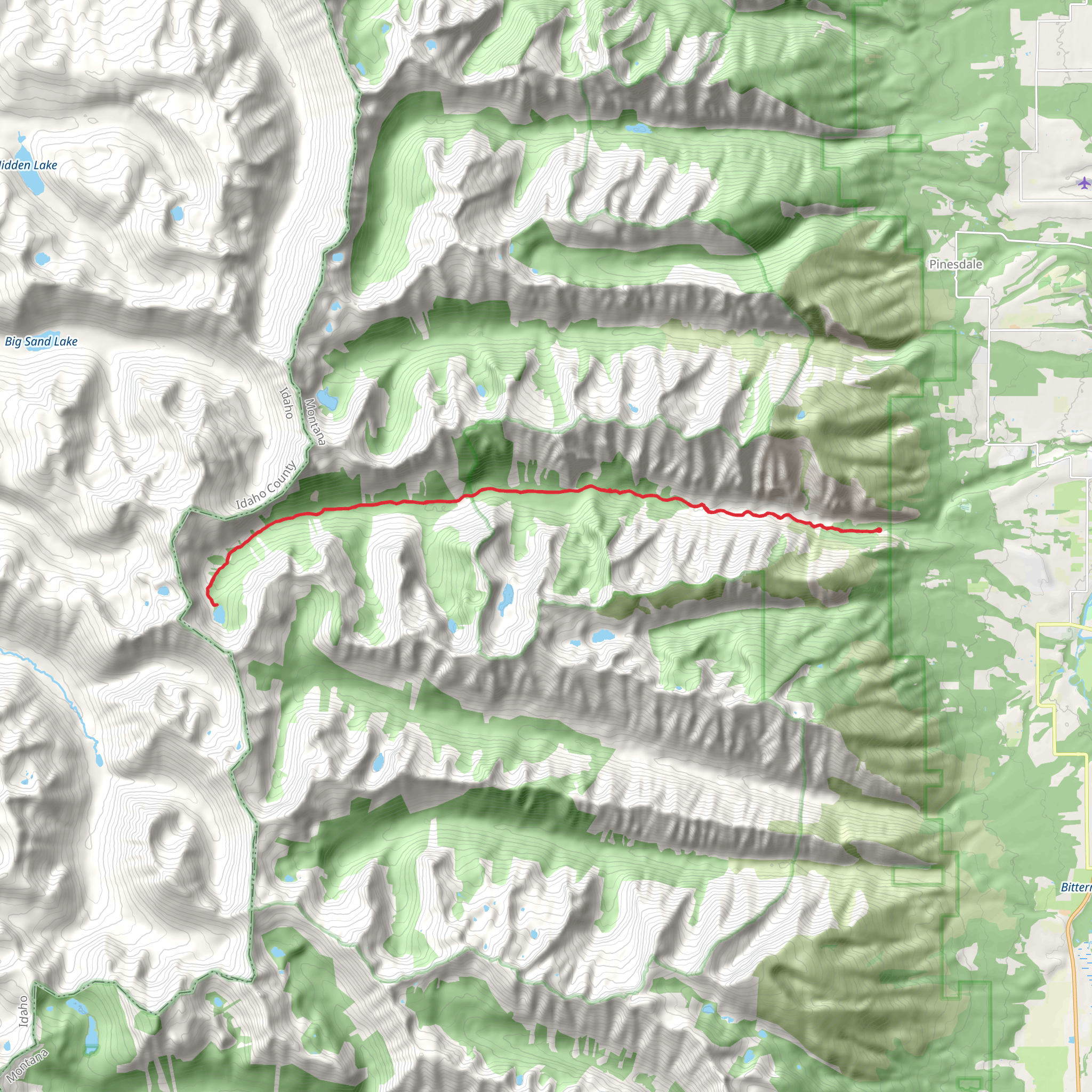 Blodgett Creek Trail mobile static map
