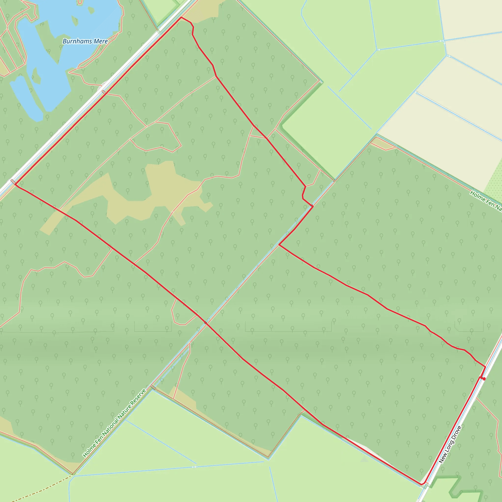Holme Fen Circular mobile static map