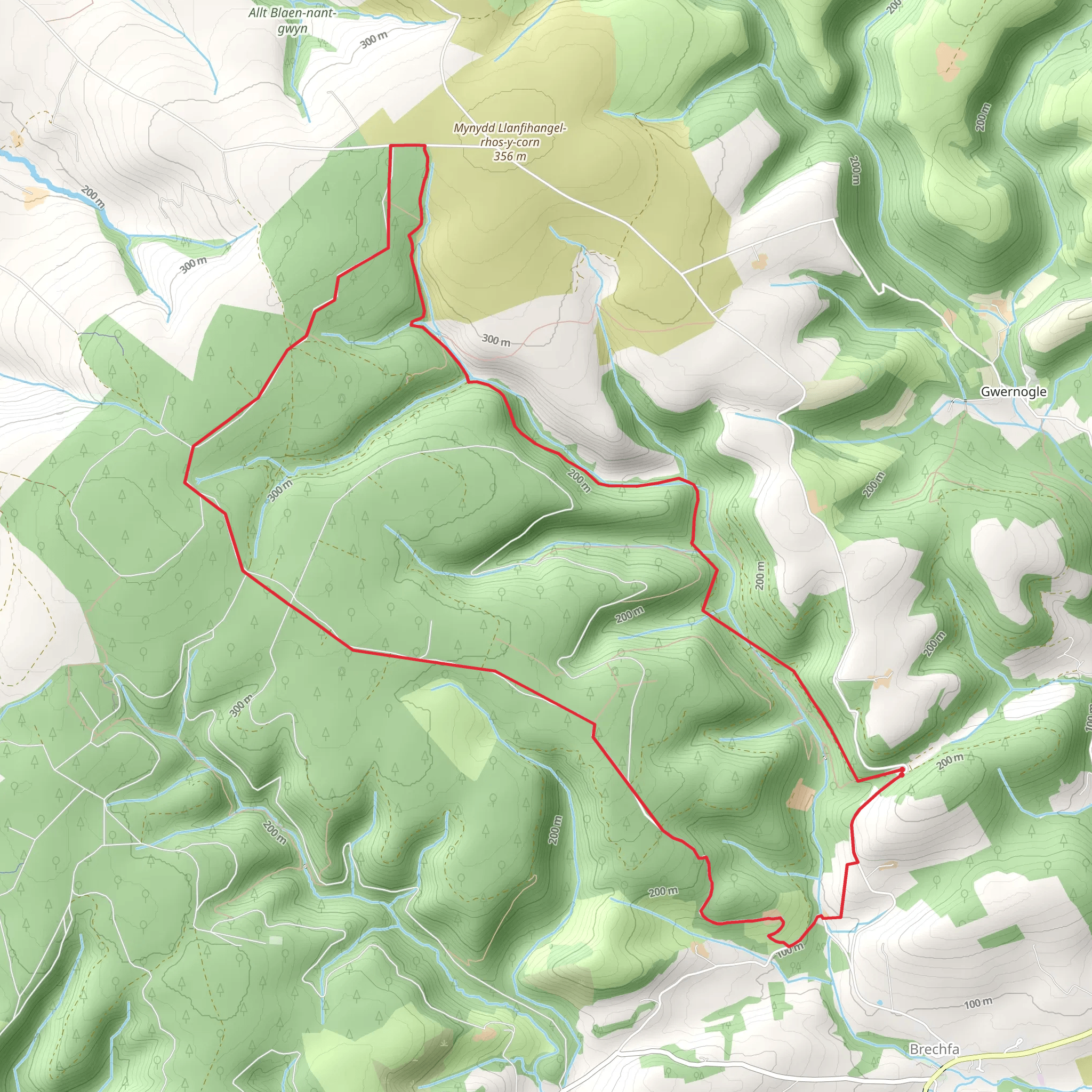 Brechfa Forest West (5) mobile static map