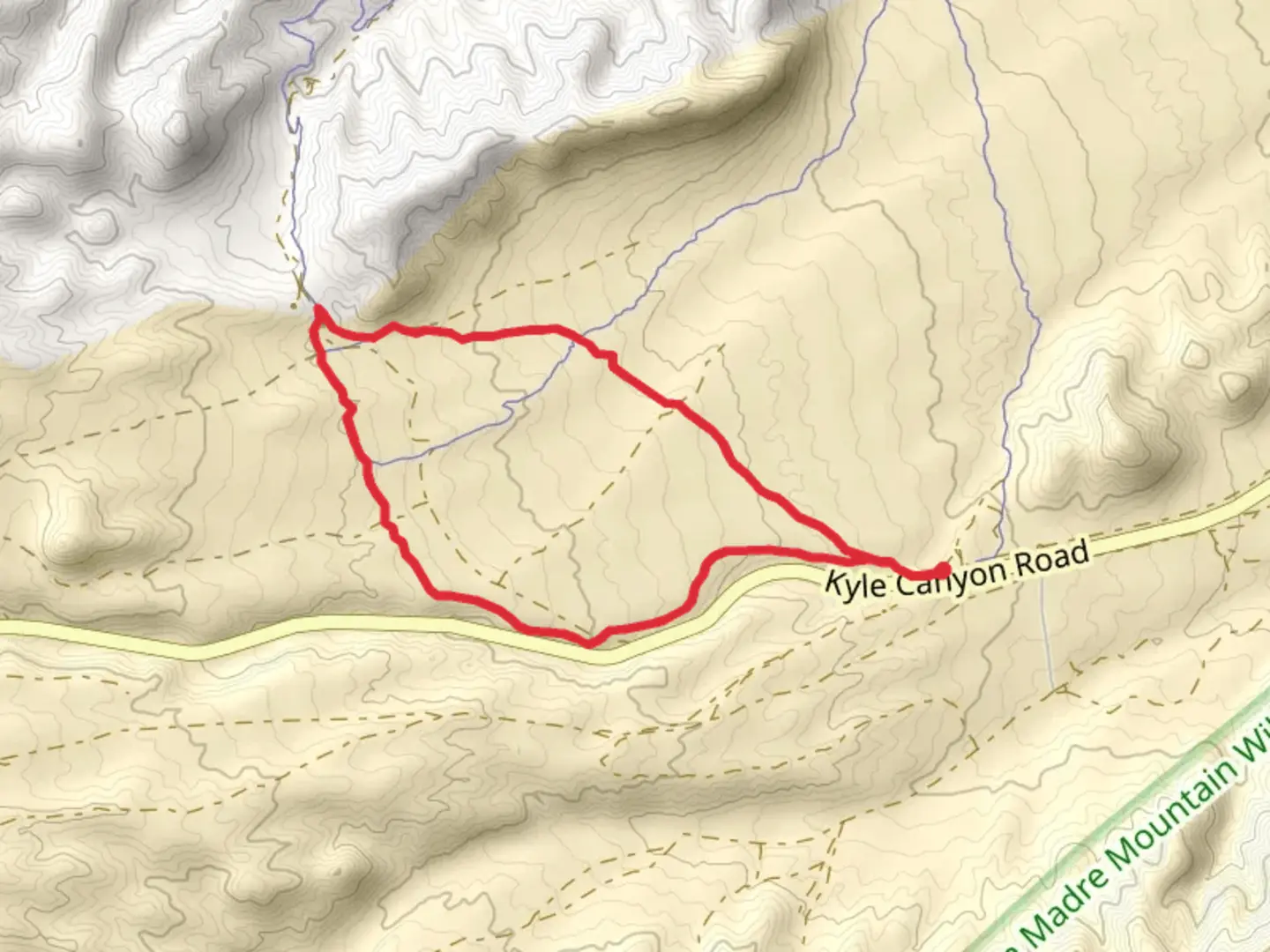 An image depicting the trail Grapevine Canyon Loop and its surrounding area.