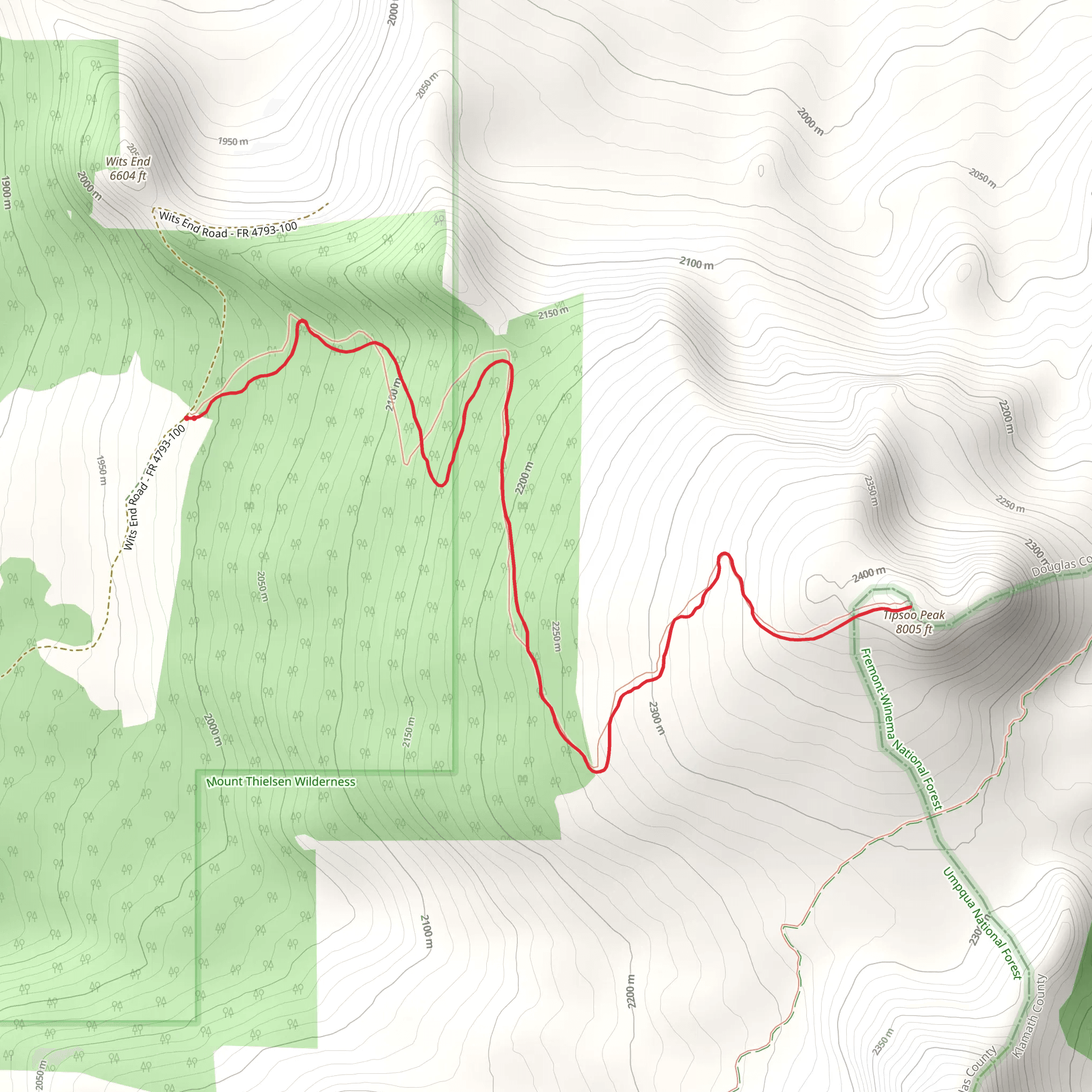 Tipsoo Peak Trail mobile static map