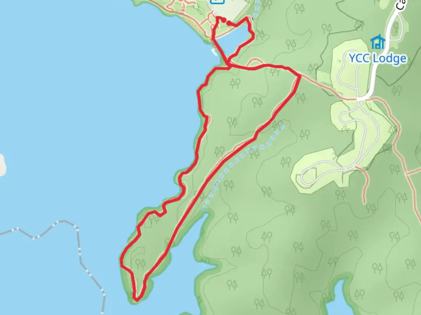 An image depicting the trail Old Pond Trail Railroad Ford Loop and its surrounding area.