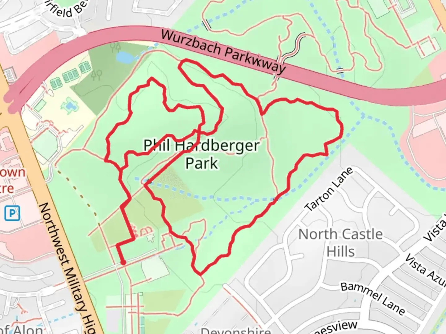 An image depicting the trail Savanna and Oak Loop Trail and its surrounding area.