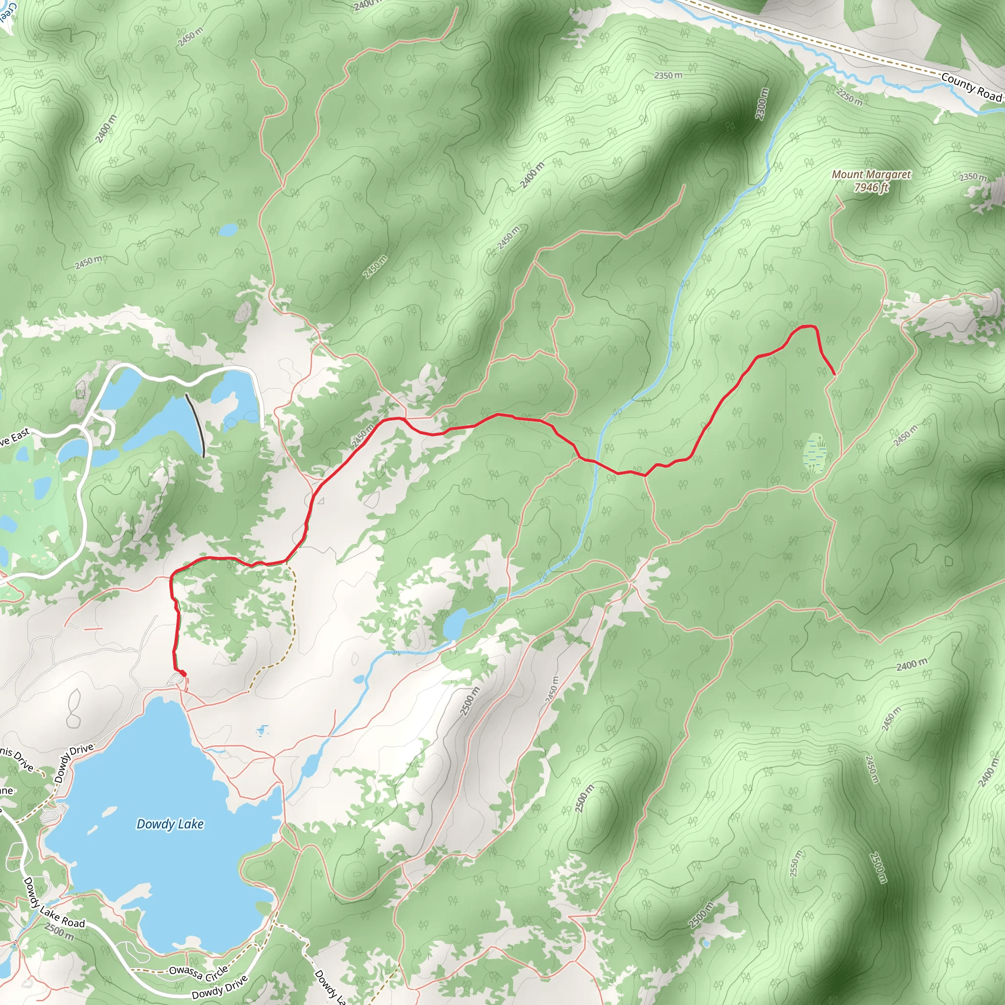 Columbine North Trail via Columbine Trail mobile static map