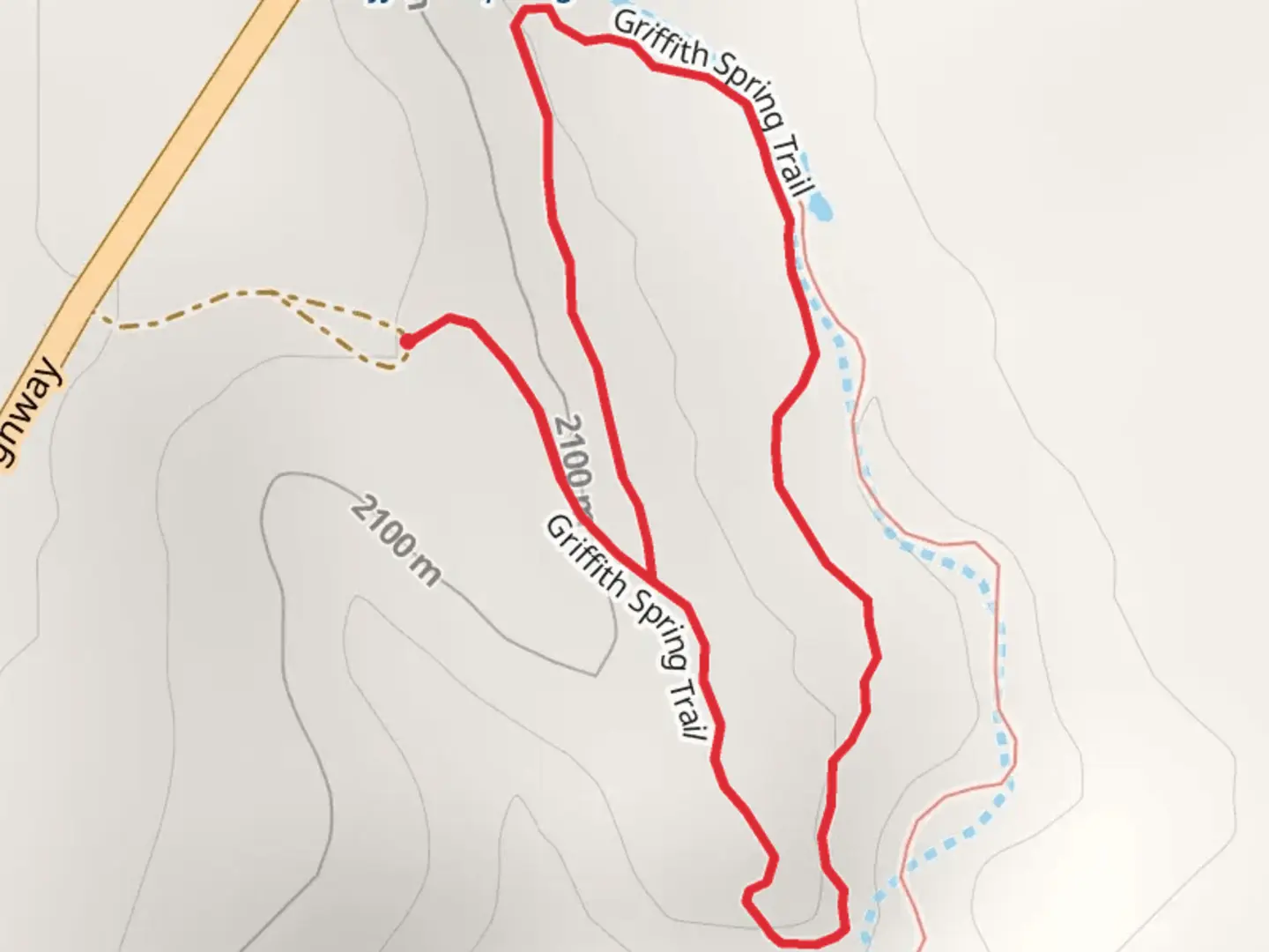 An image depicting the trail Griffiths Tank Loop and its surrounding area.