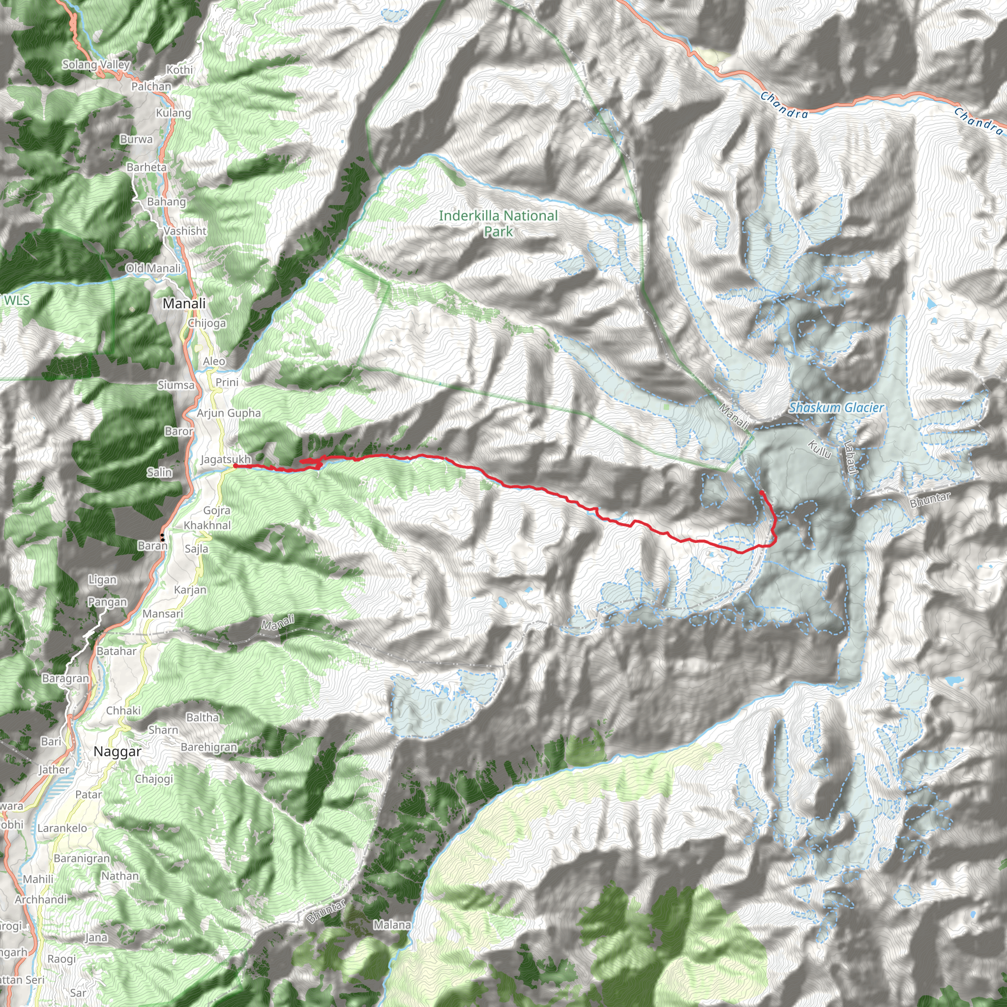 Deo Tibba Trek mobile static map
