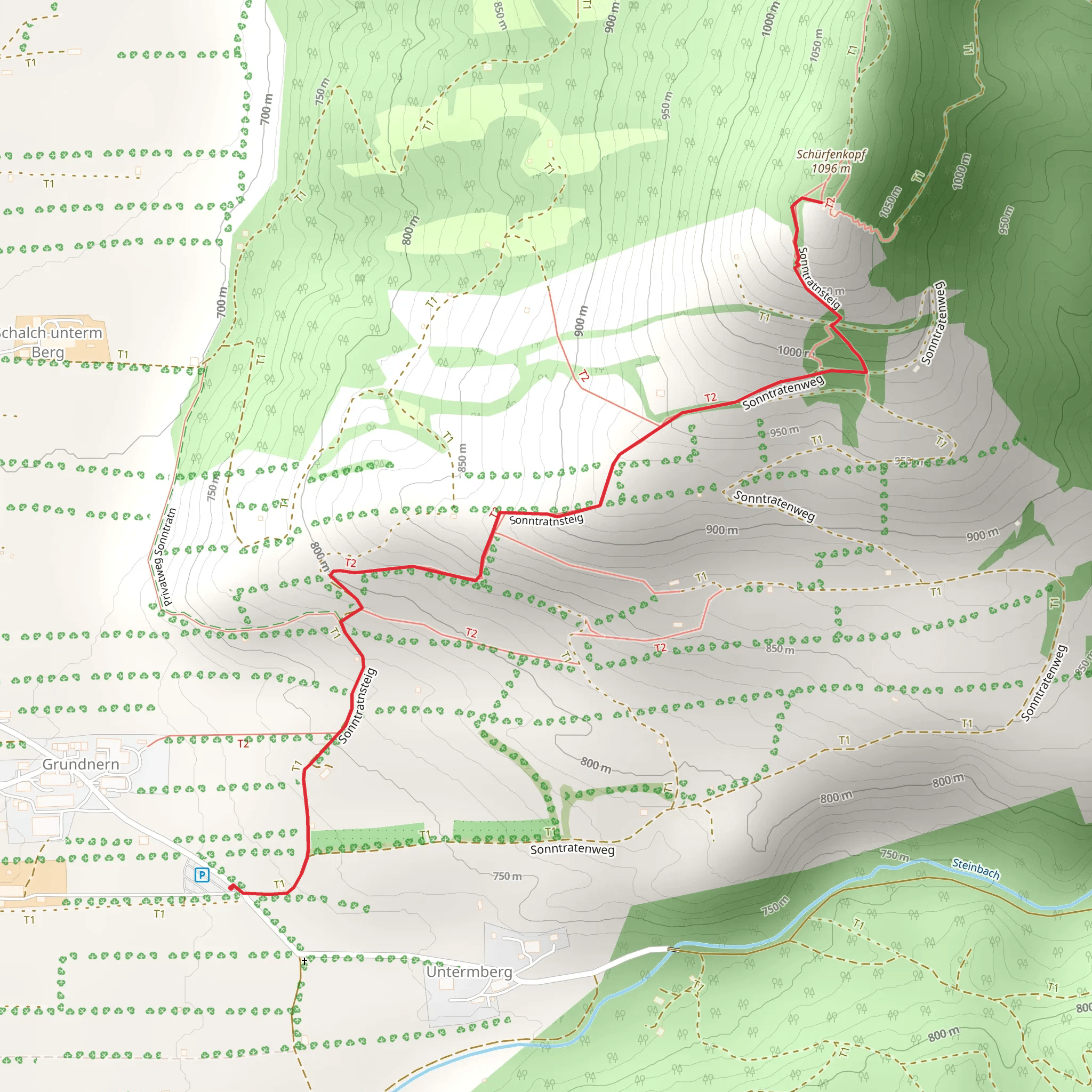 Schürfenkopf via Sonntratnsteig mobile static map