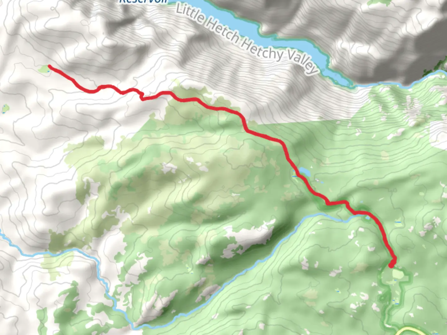 An image depicting the trail Harden Lake and Smith Meadows and its surrounding area.