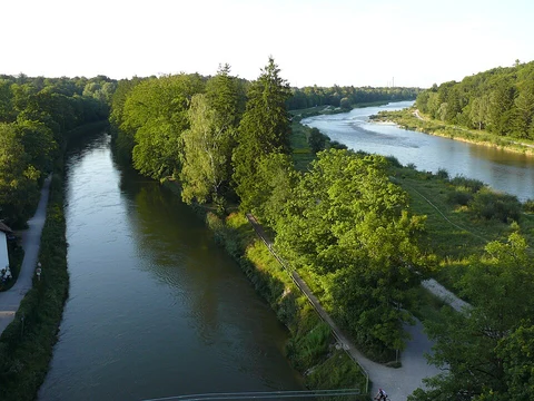 Isarwerkkanal and Isar via Schtichtweg