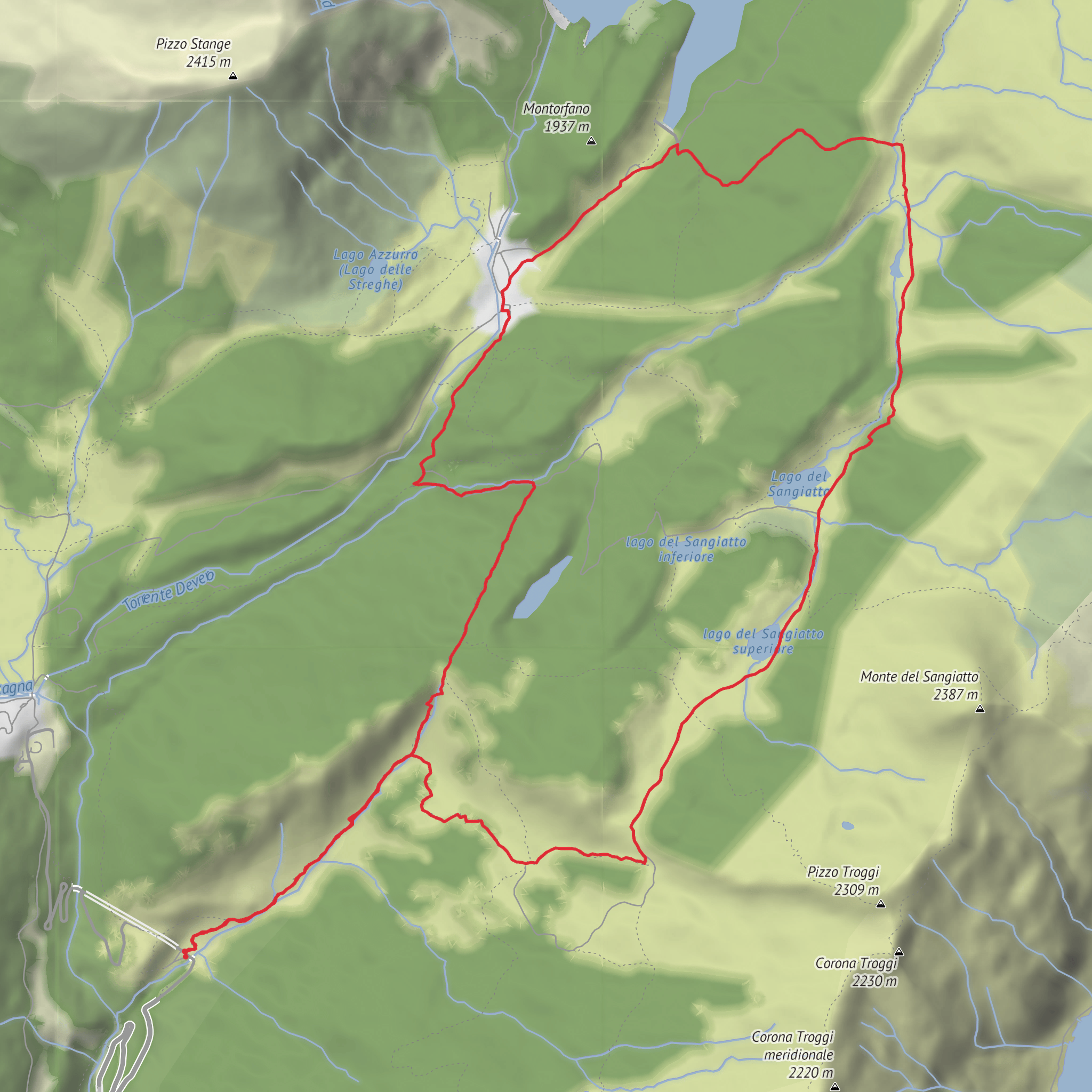 Alpe Fontane - Sangiatto - Corte Corbernas - Crampiolo - Forcoletta mobile static map