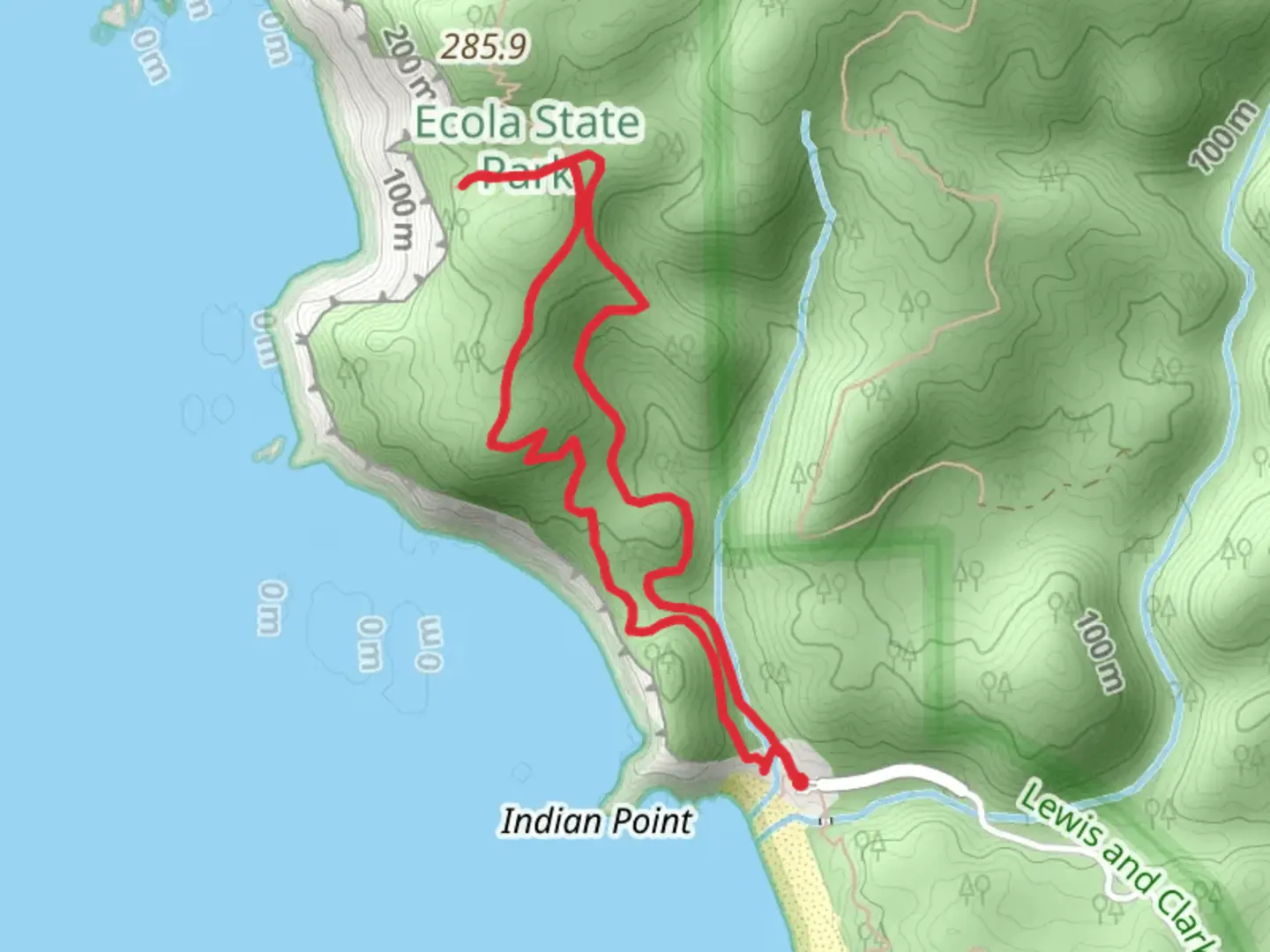An image depicting the trail Clatsop Loop Trail and its surrounding area.