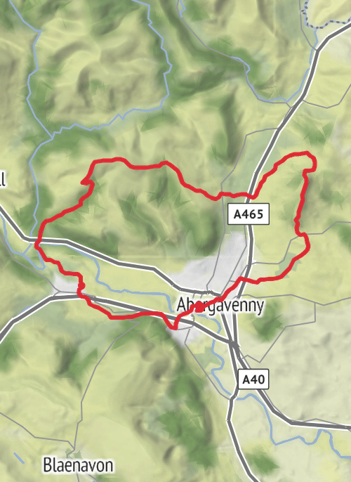 Monmouthshire Walking mobile static map