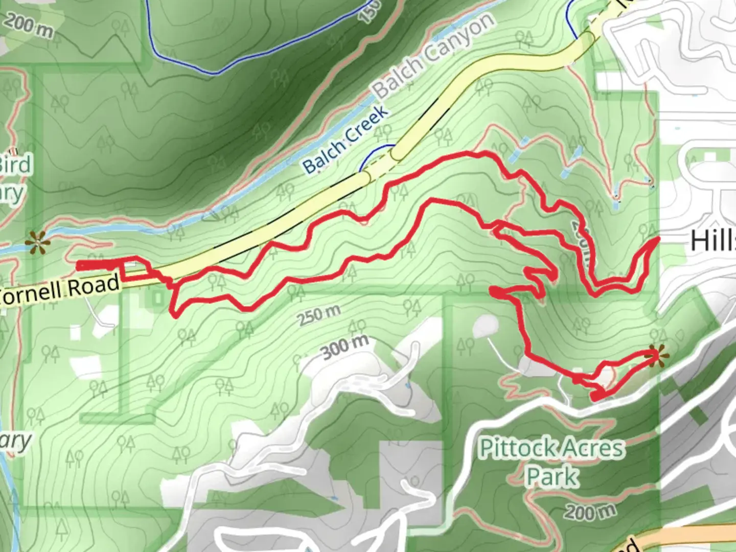 An image depicting the trail Macleay - Upper Macleay - Wildwood Loop Trail and its surrounding area.
