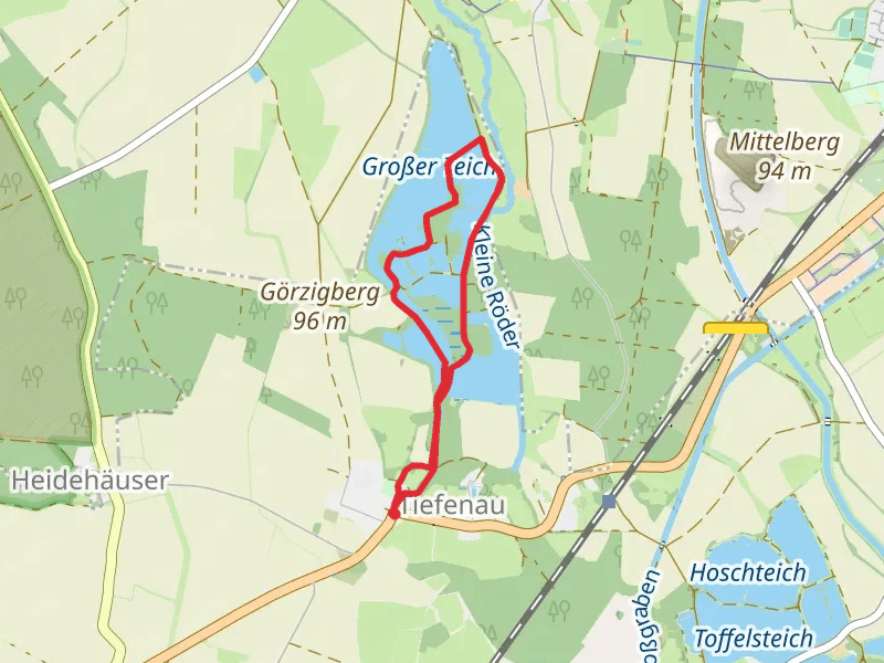 Rosengarten, Biberteich, Neuteich and Stachelhorstteich Loop
