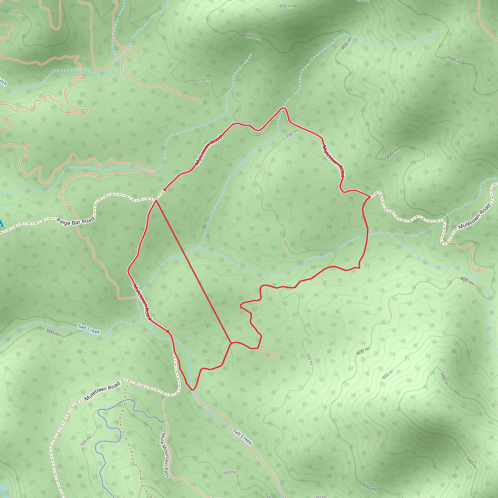 Mule Town Road Loop mobile static map