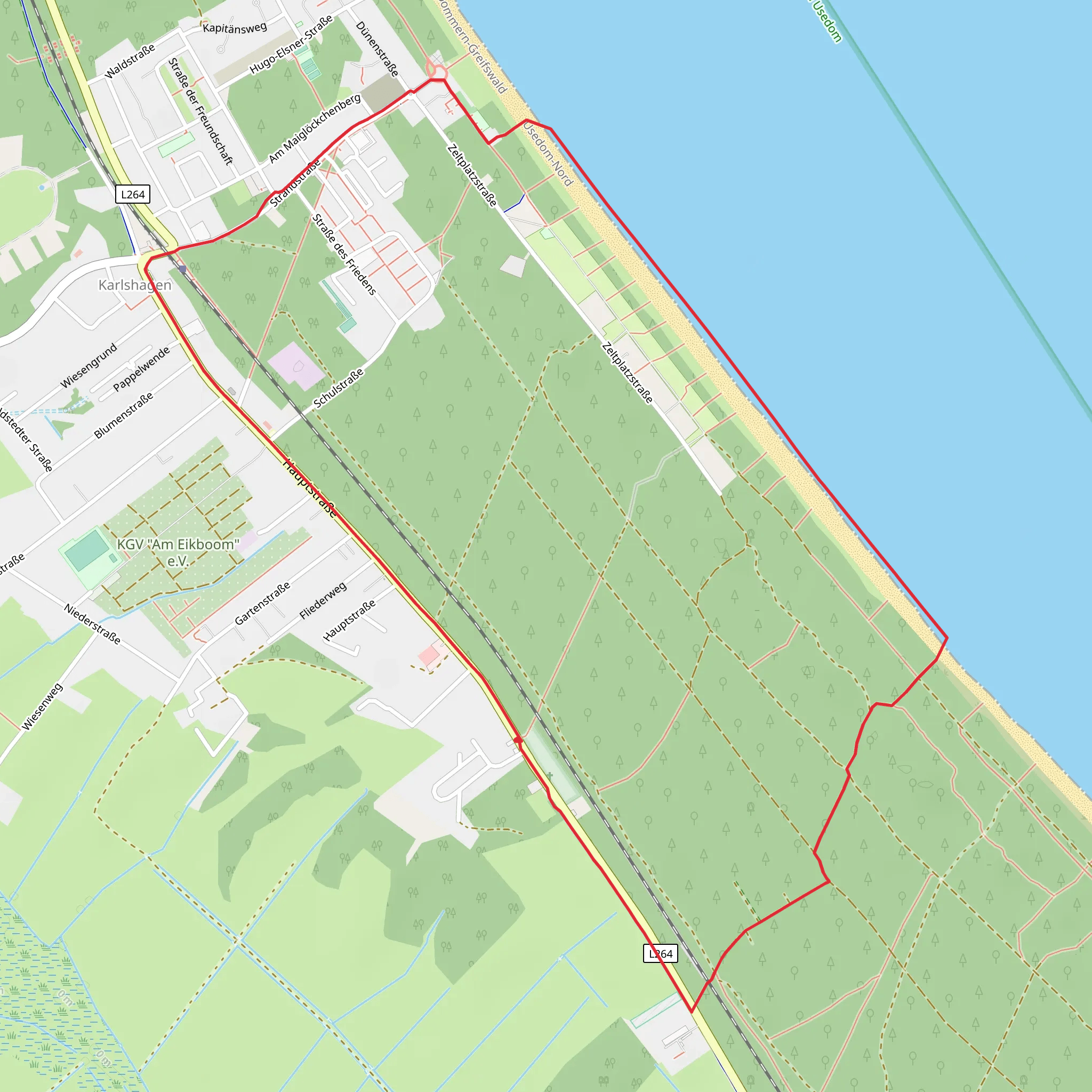 Karlshagen Loop mobile static map