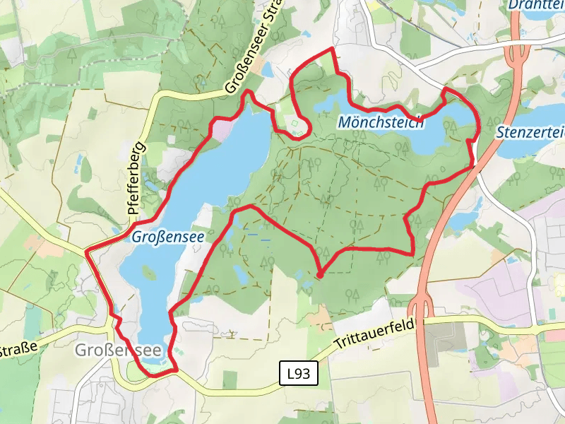 Großer Rundwanderweg and Großensee Rundweg