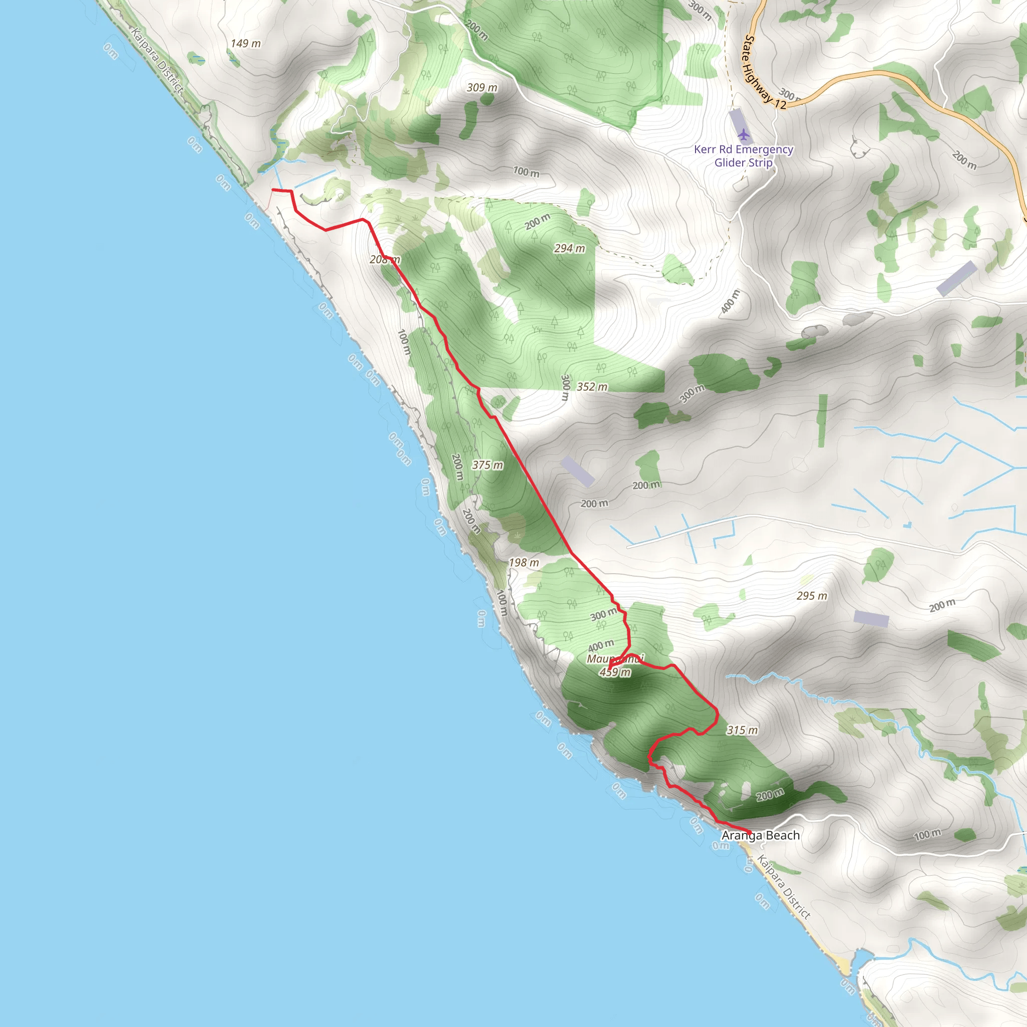 Maunganui Bluff Track mobile static map