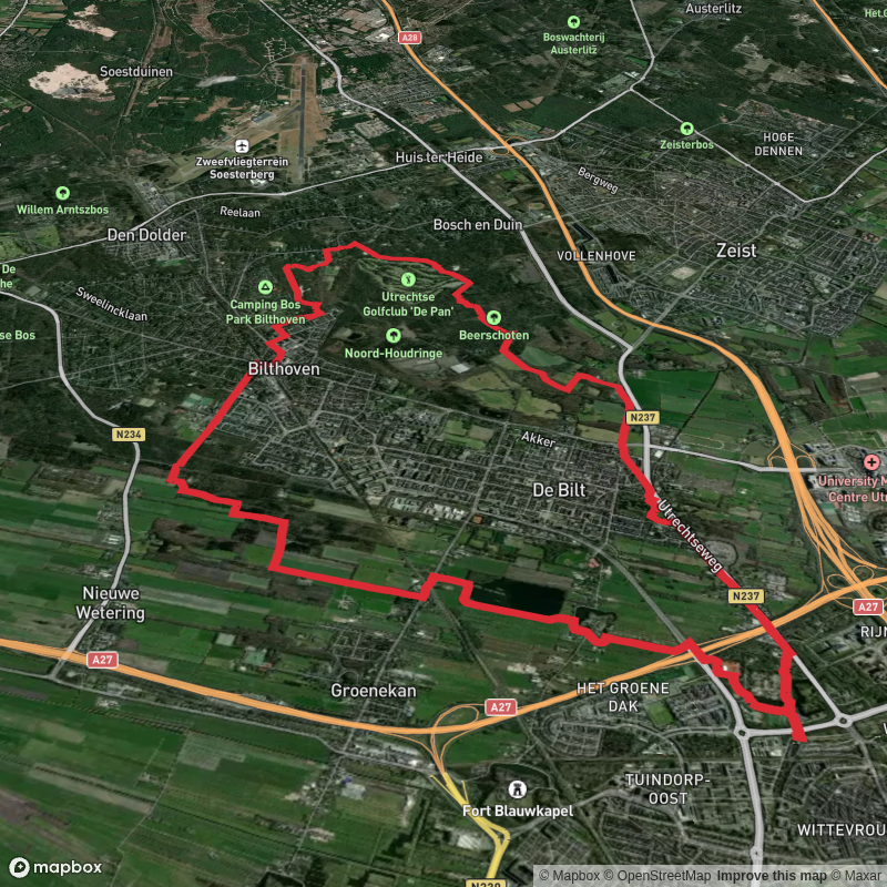 Panbos, Biltse Duinen, De Leijen and Hooge Kampse Plas Loop
