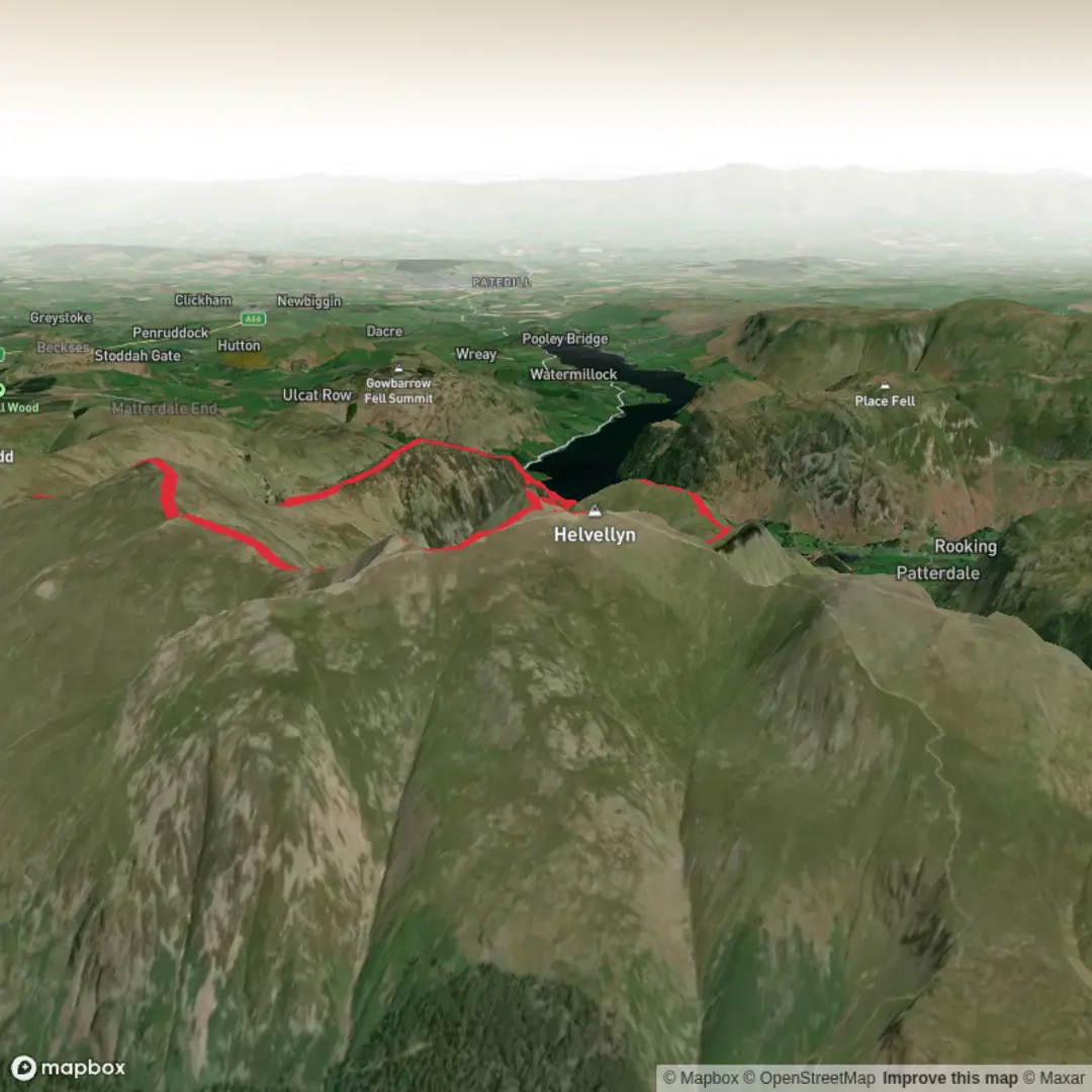 An image depicting the trail Glenridding horseshoe and its surrounding area.