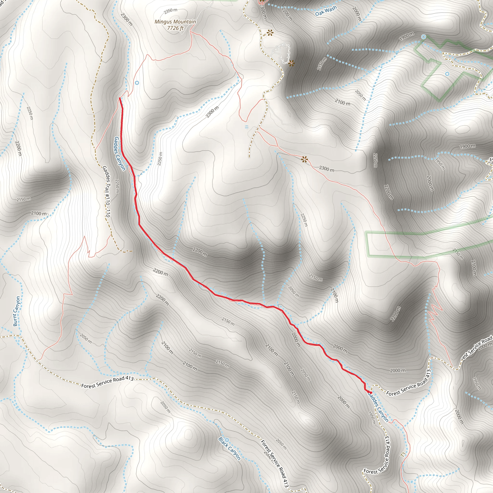 Gaddes 2 Trail mobile static map