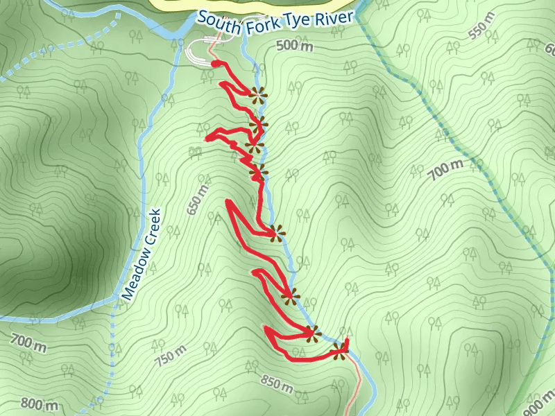 Crabtree Falls Trail from Crabtree Falls Highway