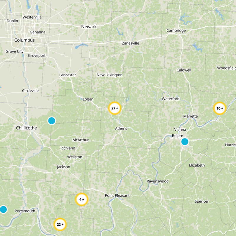 Athens County Static Map