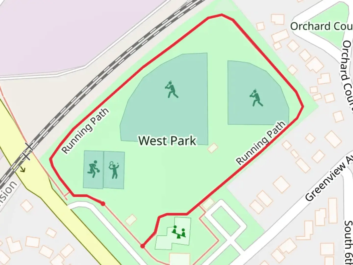 An image depicting the trail West Park Loop and its surrounding area.