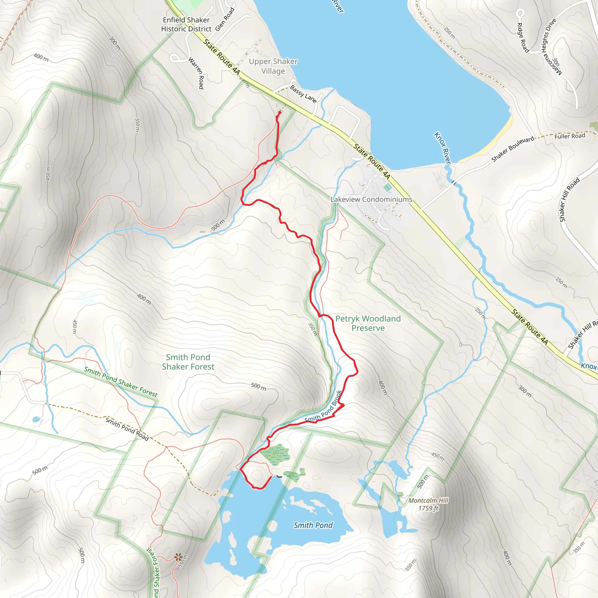 Smith Pond and Smith Pond Brook mobile static map
