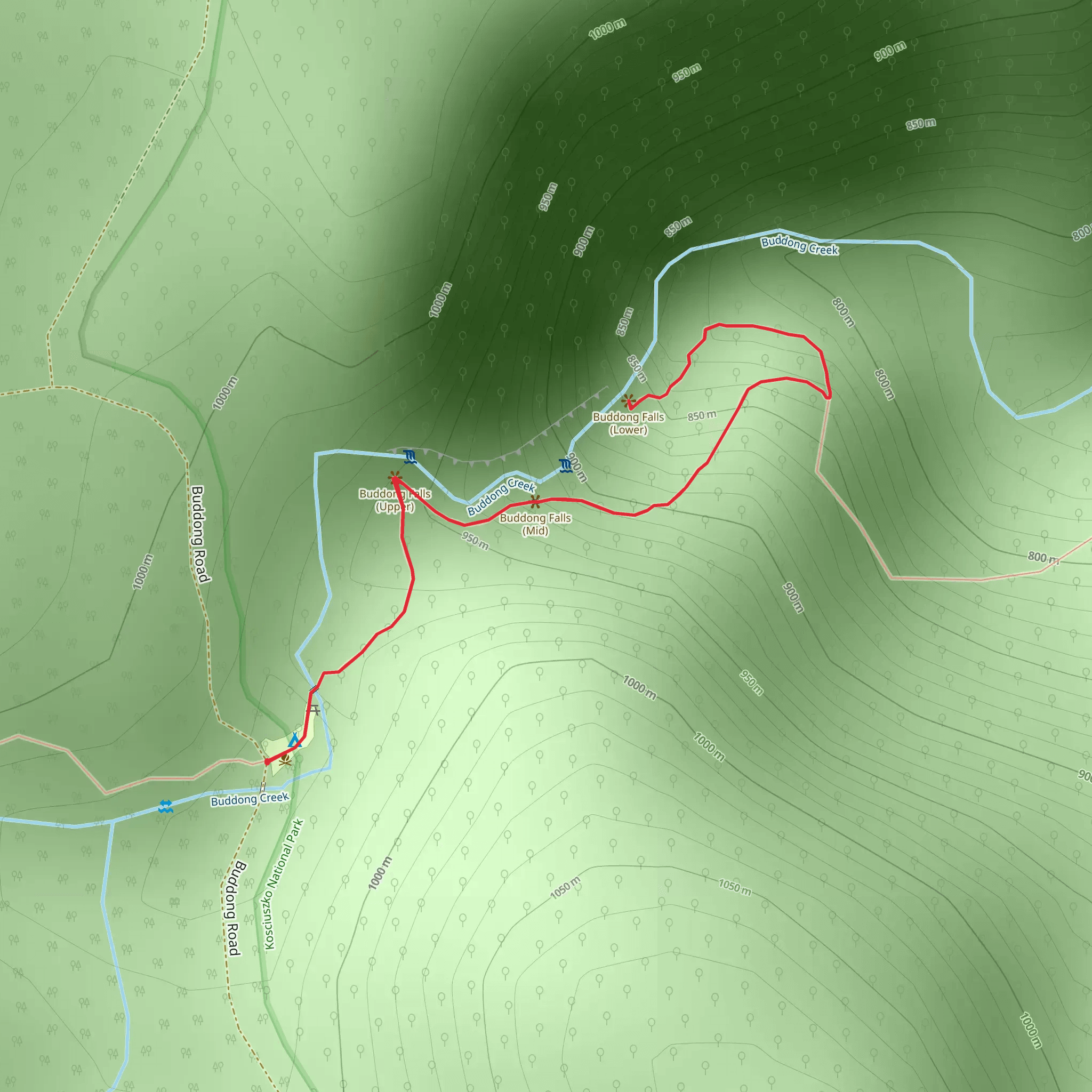 Buddong Falls Track mobile static map