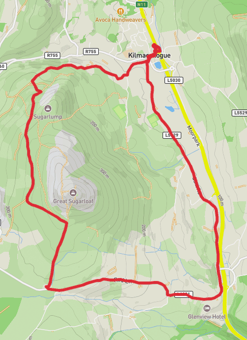 great sugar loaf loop by public transport mobile static map