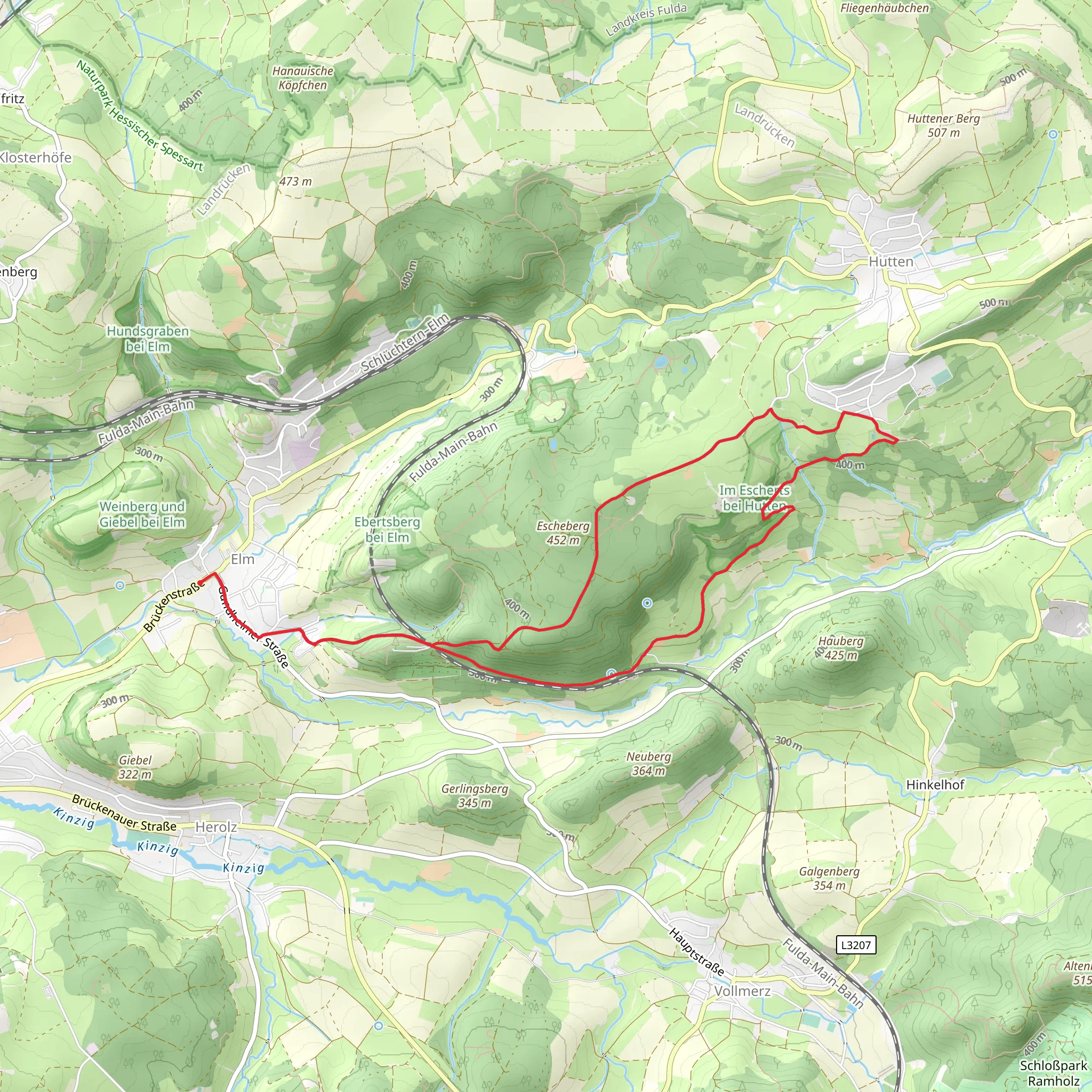 Elm Rundwanderweg and Klosterweg mobile static map