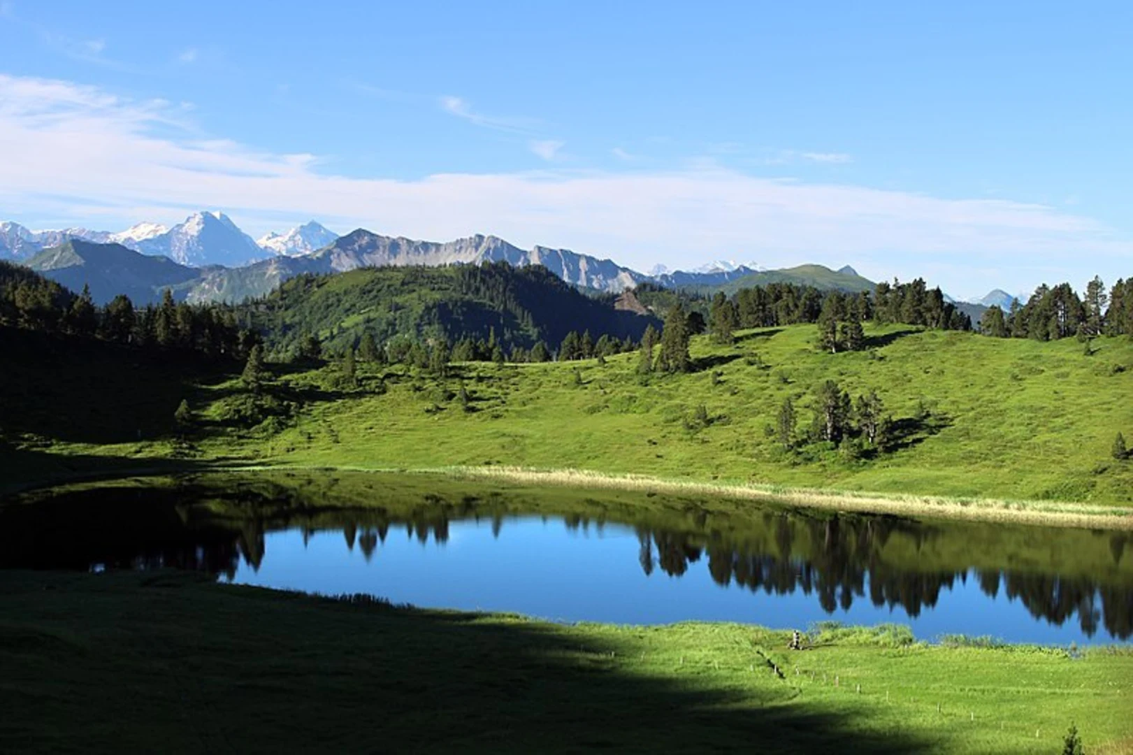 An image depicting the trail Langis - Miesenstock - Langis and its surrounding area.