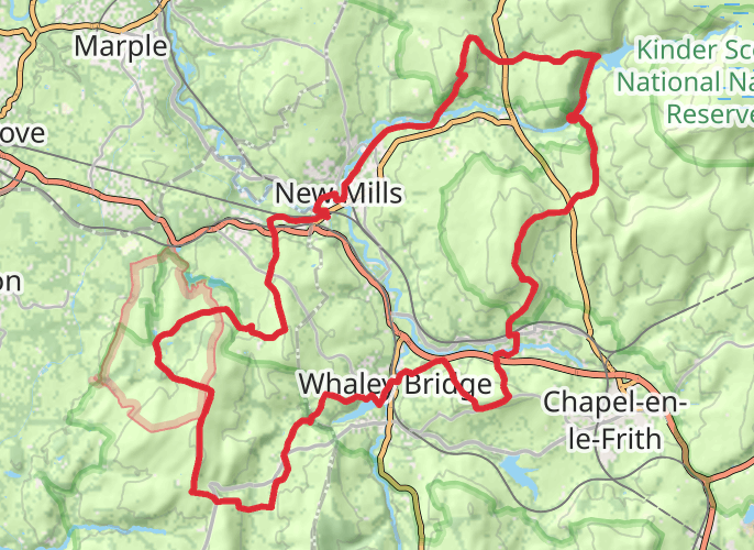 Hayfield, New Mills, Whaley Bridge and all the Ethels in between. mobile static map
