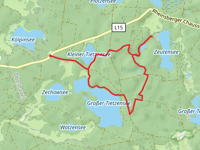 Großer Tietzensee, Zeutensee and Kleiner Tietzensee Loop