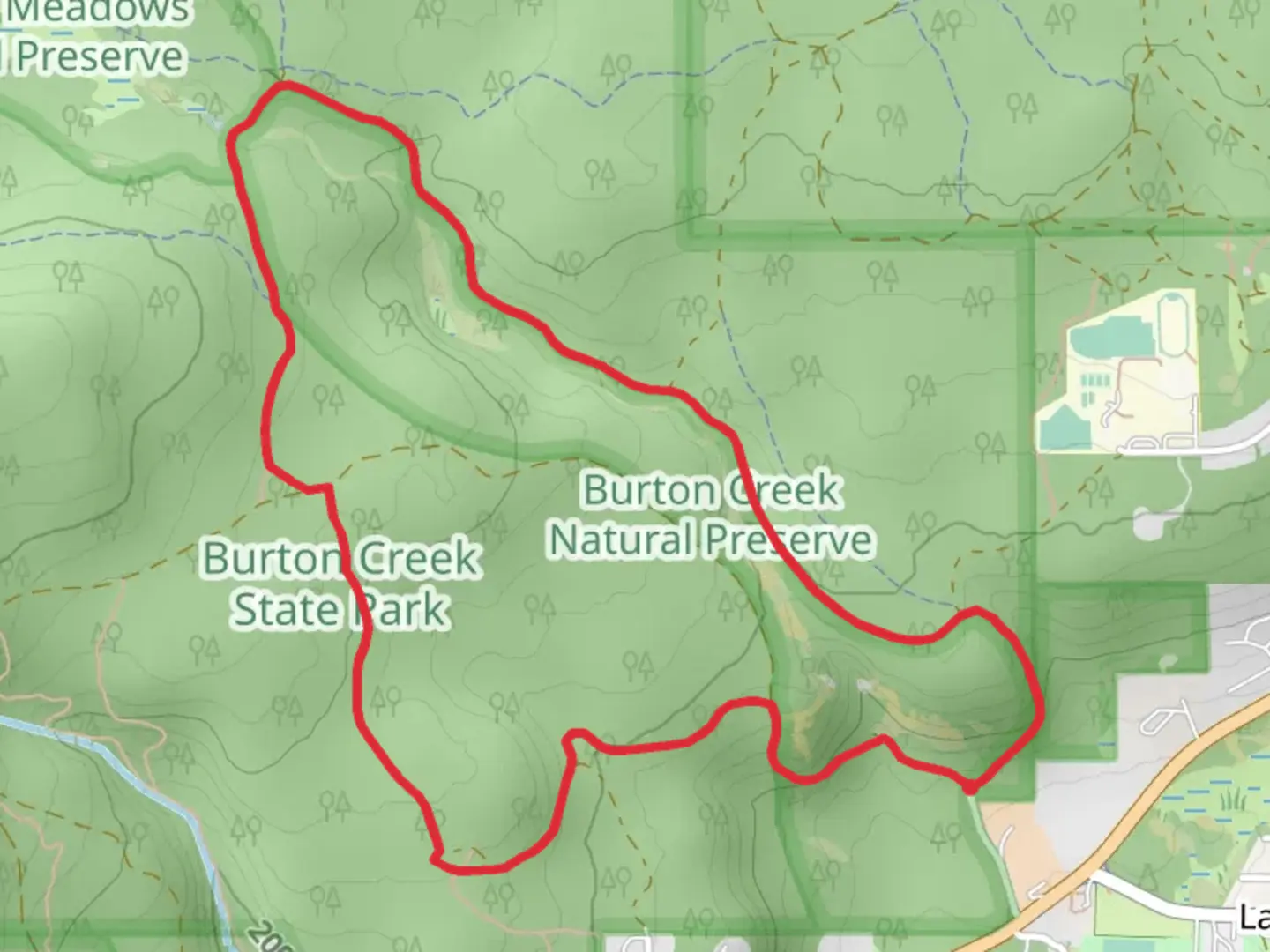 An image depicting the trail Burton Creek via Tahoe Cross Country Silver Loop Trail and its surrounding area.