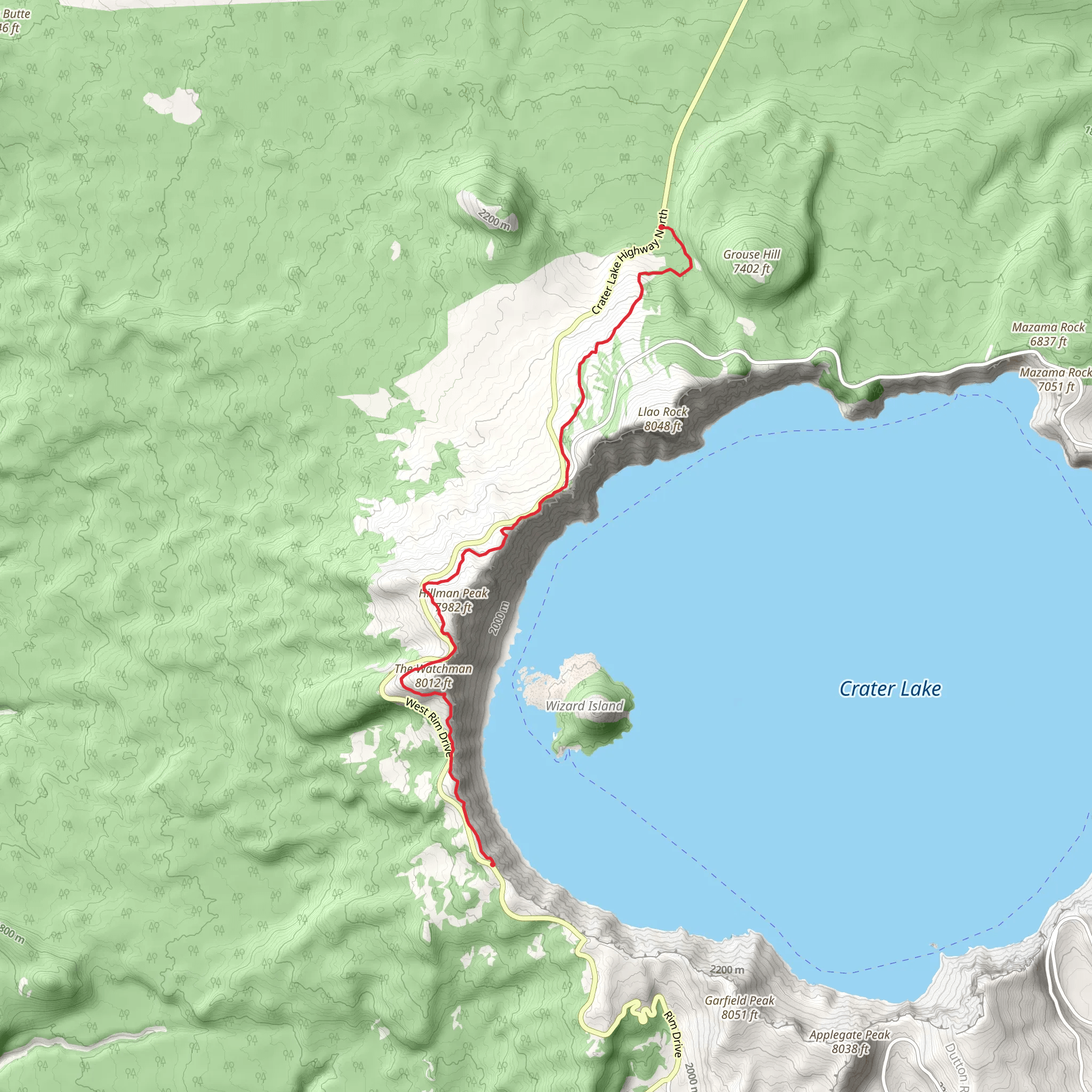 Rim Trail mobile static map