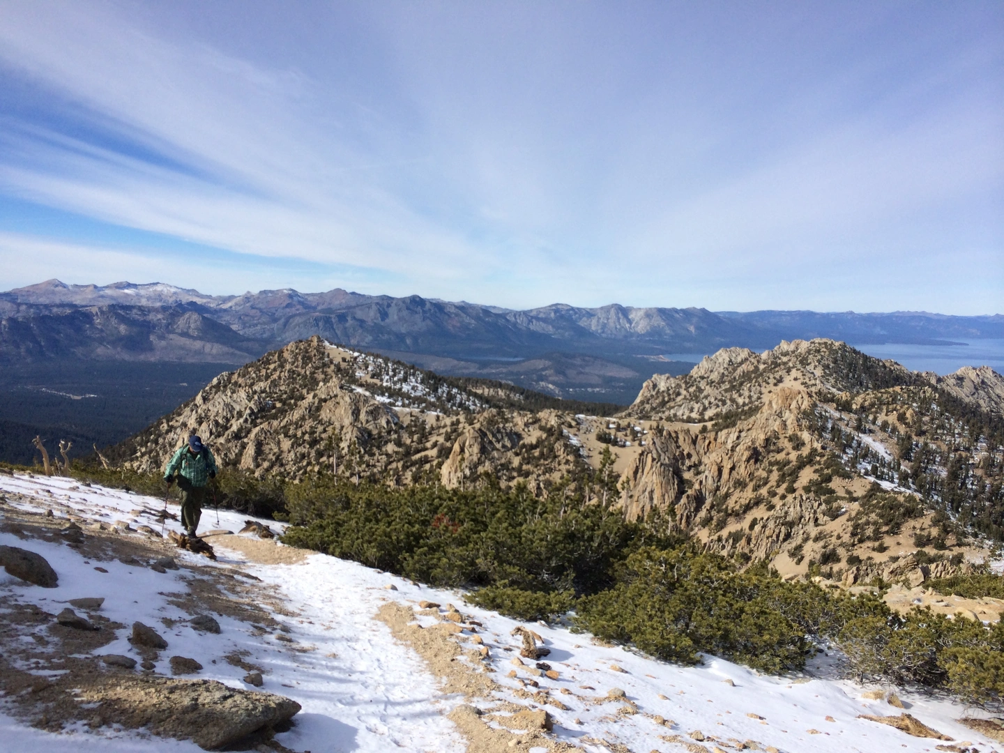 An image depicting the trail Freel Peak via Armstrong Connector Trail and its surrounding area.