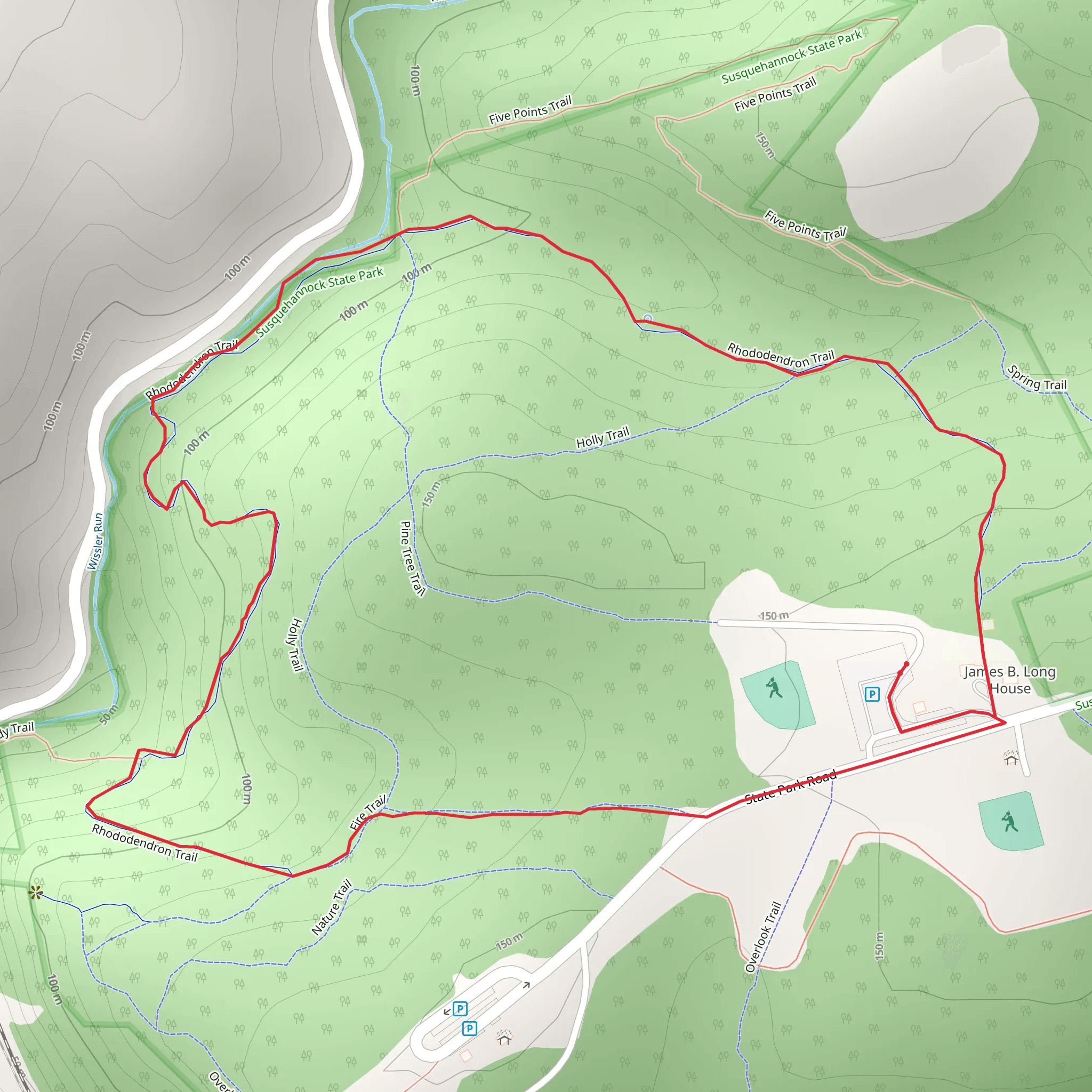 Rhododendrom Trail Loop mobile static map
