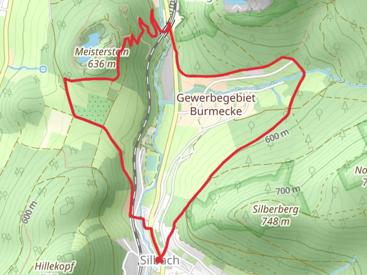 An image depicting the trail Silbach and Siedlinghausen Rundweg and its surrounding area.