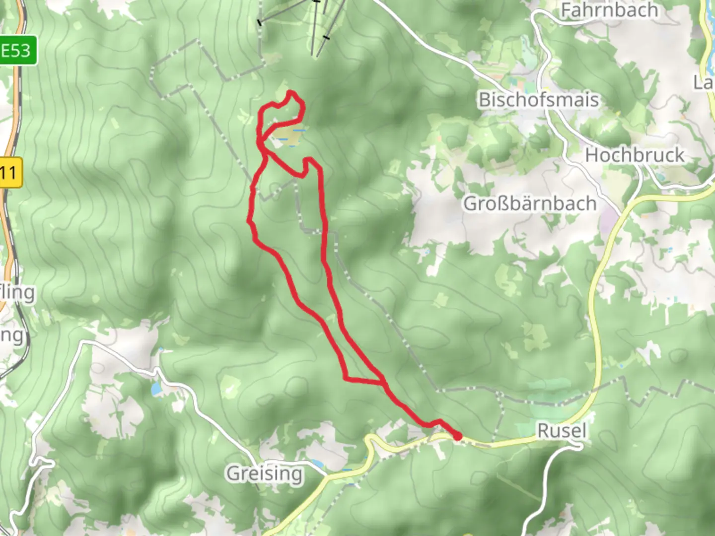 An image depicting the trail Aigner Haus and Breitenauriegel Loop and its surrounding area.