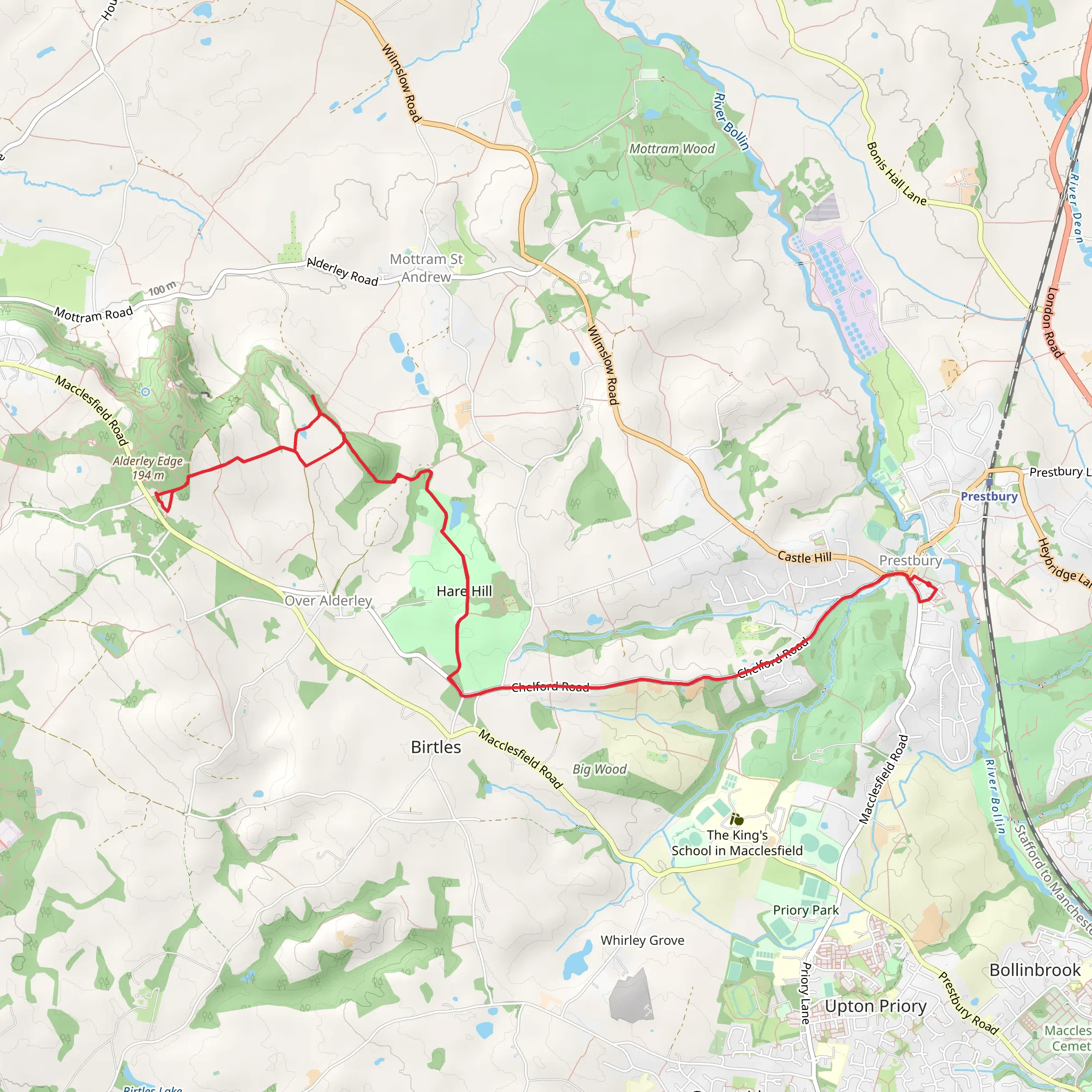 Hare Hill and Alder Wood mobile static map