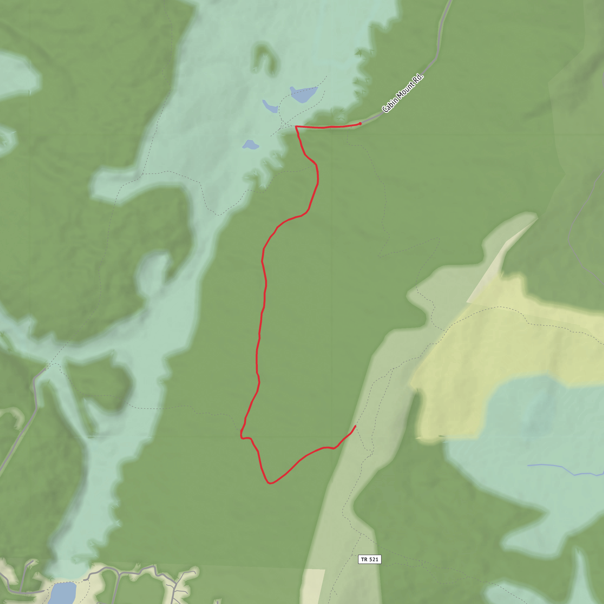 Cabin Mountain Trail mobile static map