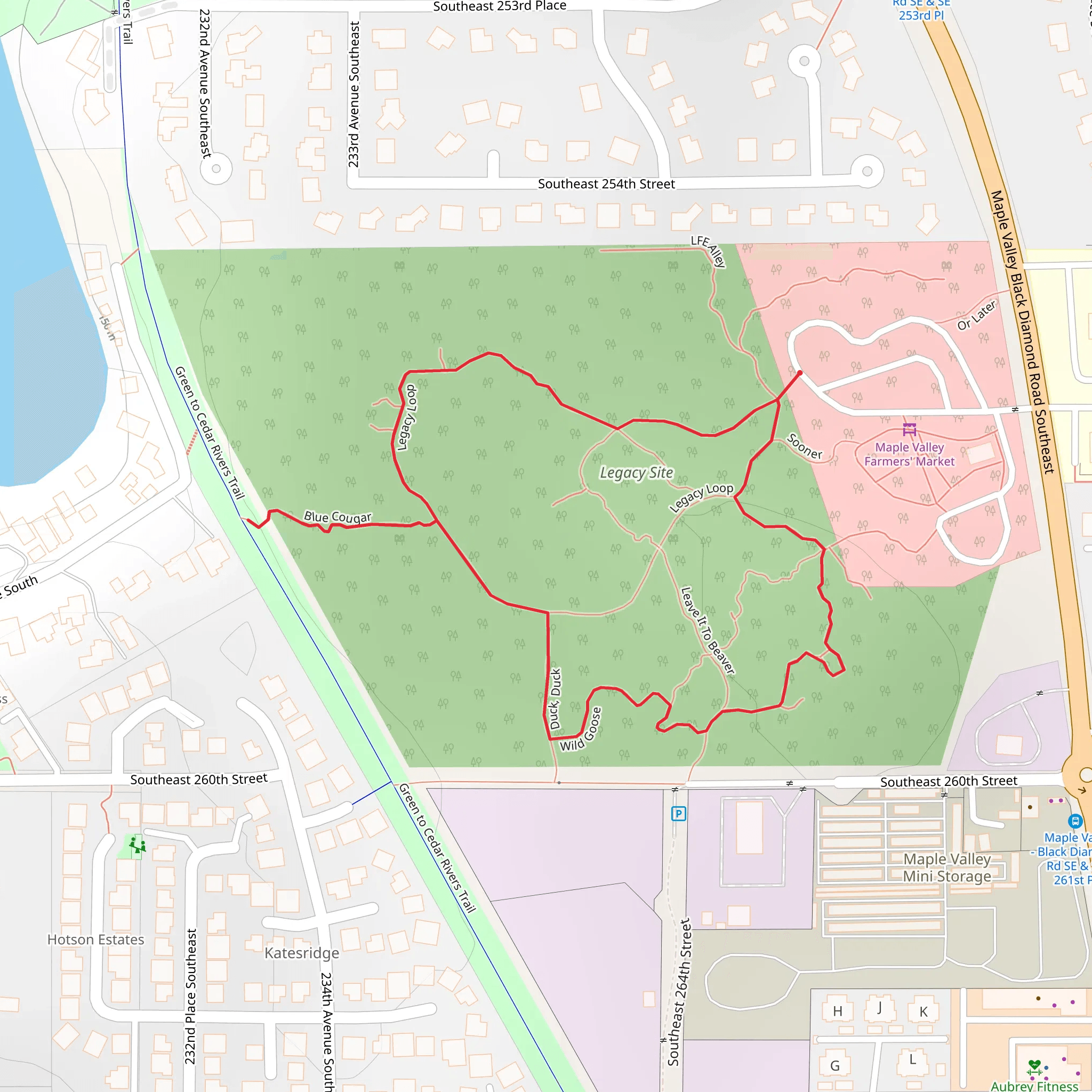 Blue Cougar and Duck, Duck Loop mobile static map