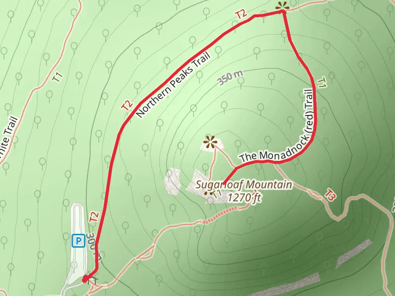 Sugarloaf Mountain via Northern Peaks Blue Trail