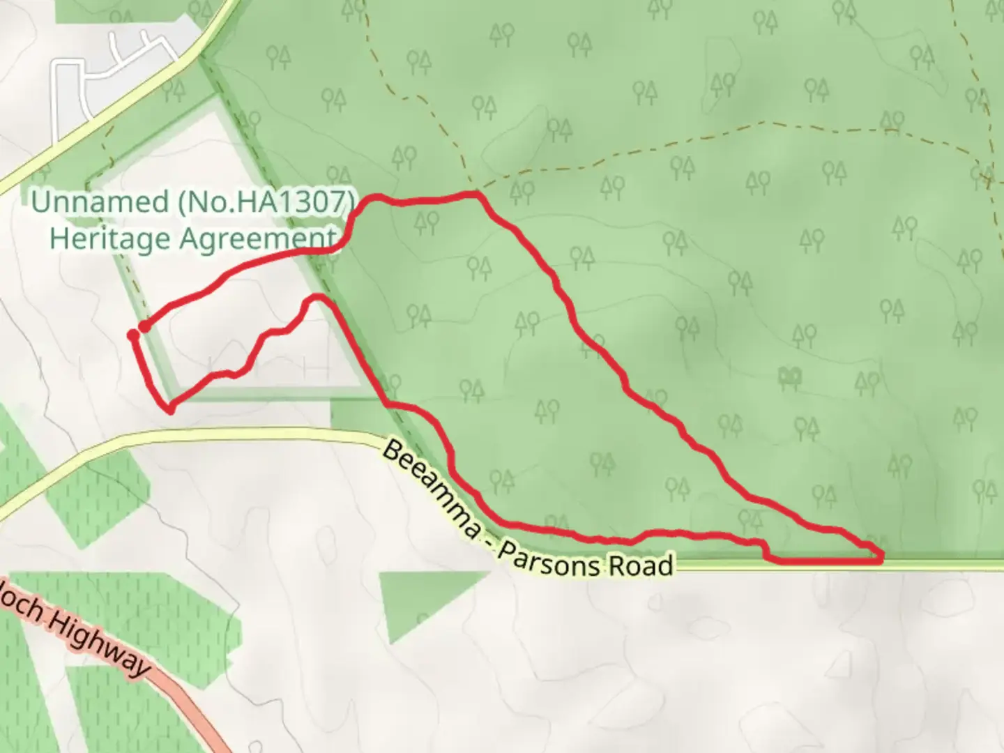 An image depicting the trail Banksia Loop Walk and its surrounding area.