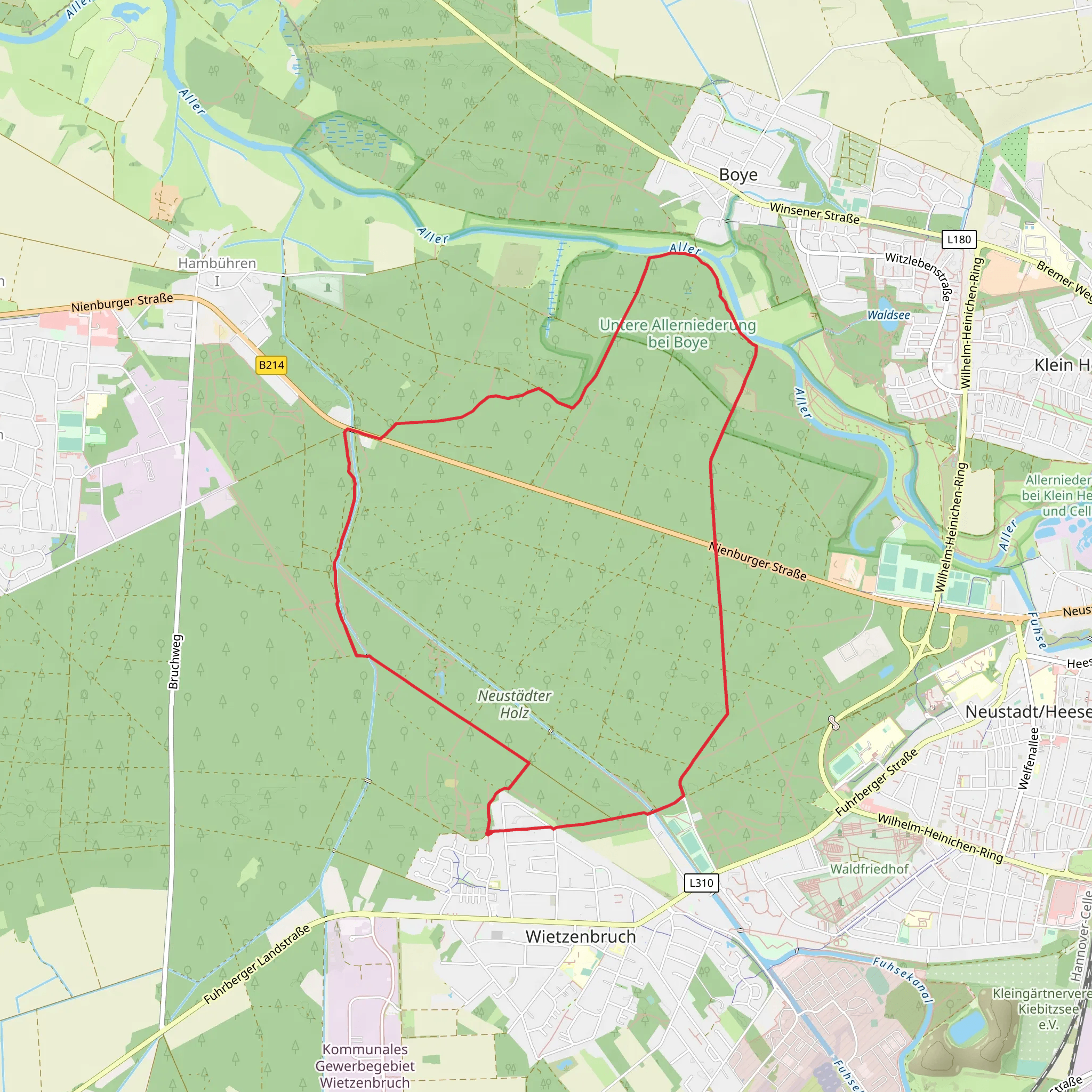 Untere Allerniederung bei Boye Loop mobile static map