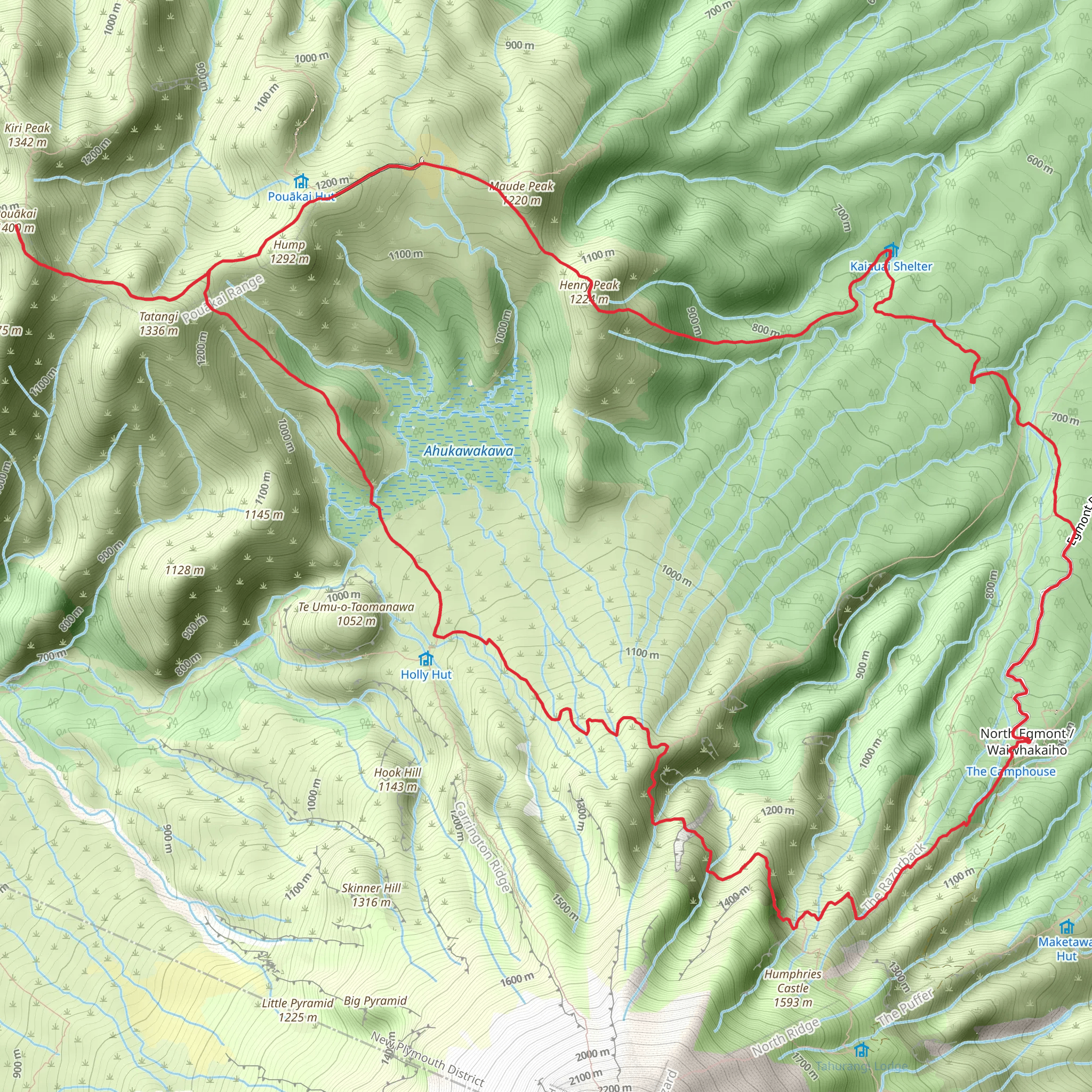 Pouakai Circuit mobile static map